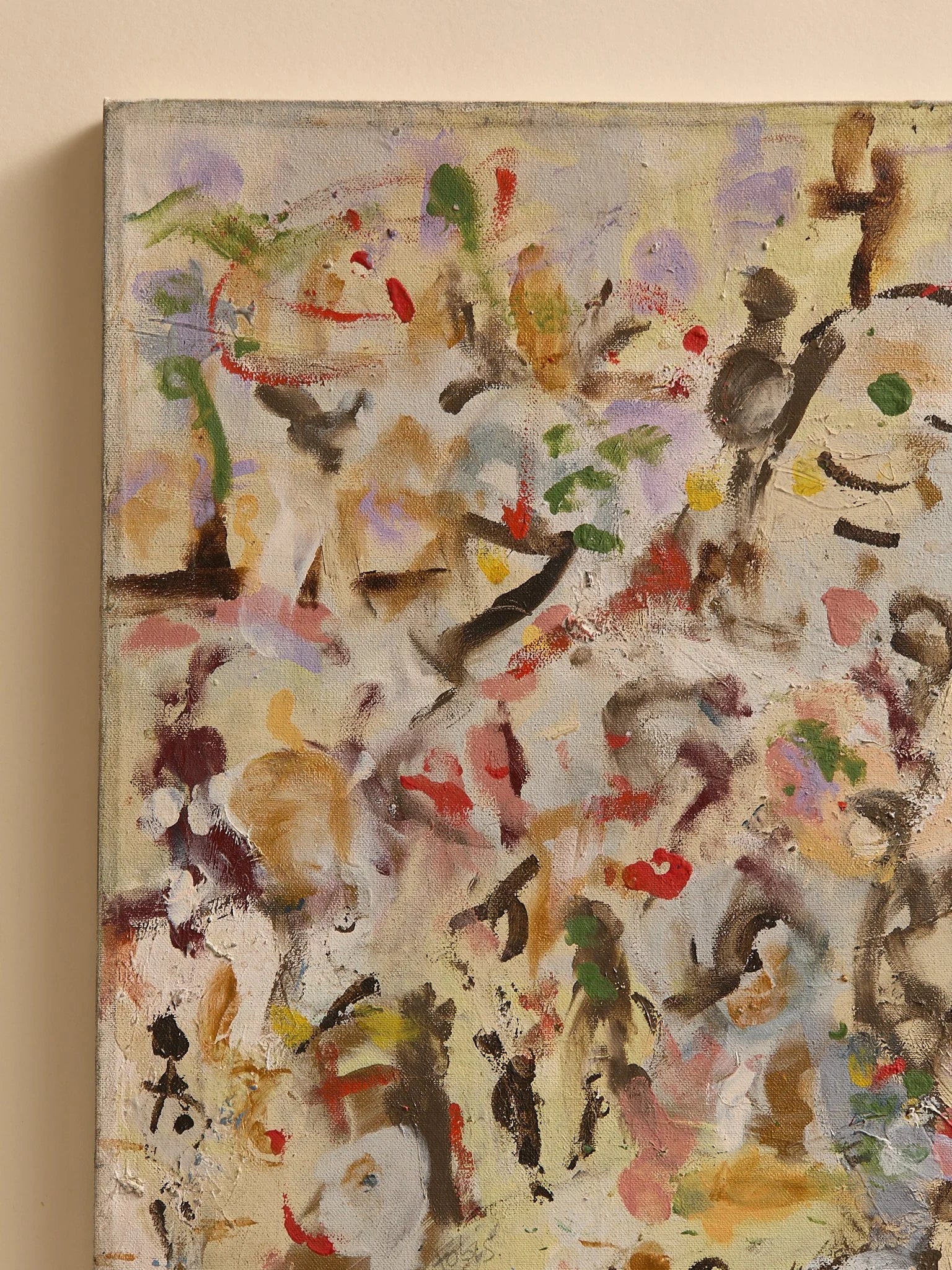 The Vintage "Nightingale + Waterfall" Abstract Oil PaintingArtMiscellanea, etc.