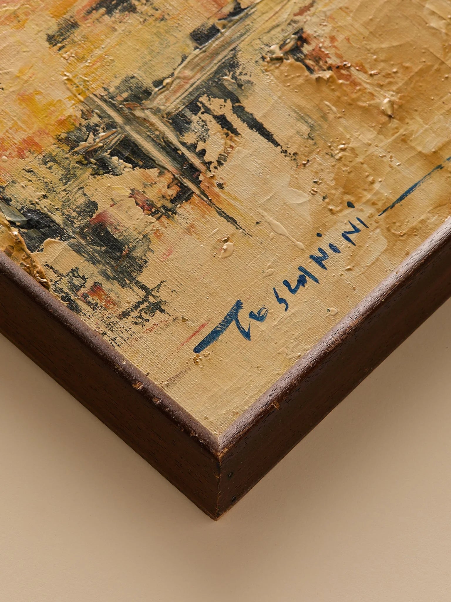 The Vintage Mid-Century Abstract Painting, Circular by ToscaniniArtMiscellanea, etc.