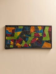 The Vintage 1950s Howard L. Apley Bold Abstract Oil PaintingArtMiscellanea, etc.