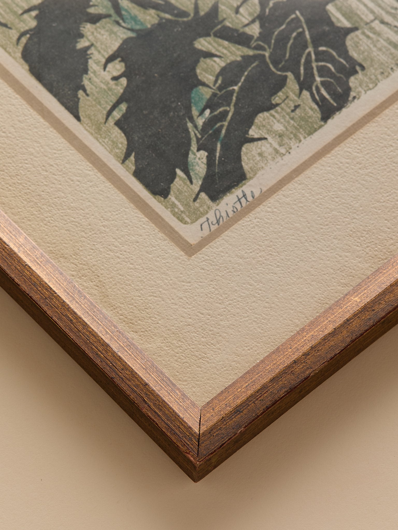 The Vintage Fanny Mennen "Thistle" Original Woodblock PrintArtMiscellanea, etc.