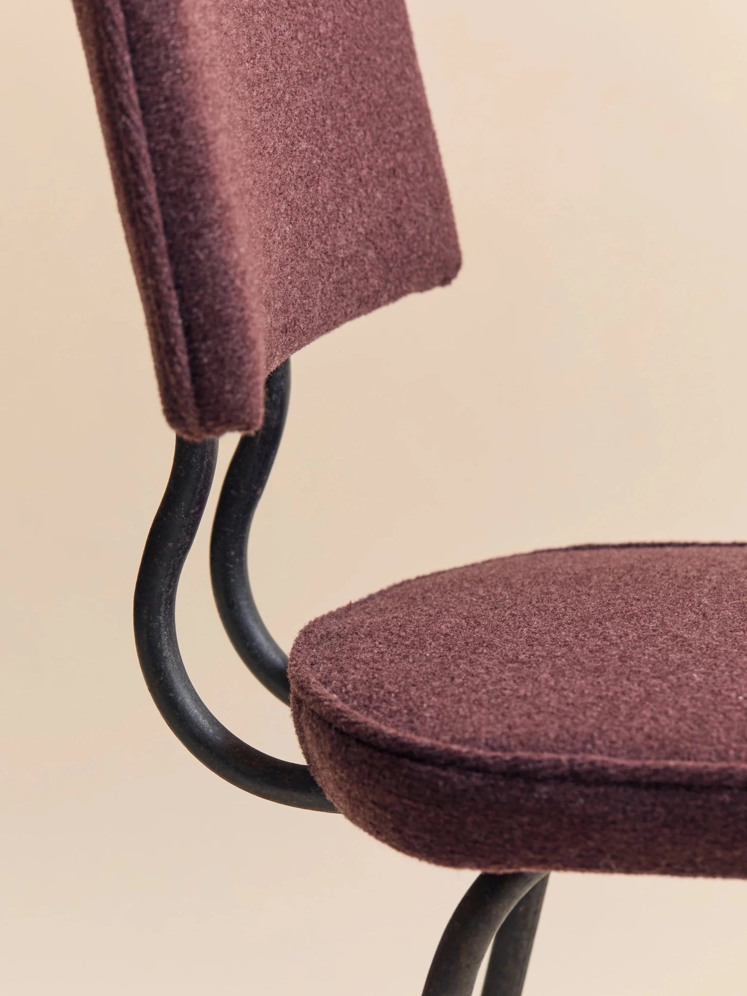 The Vintage 1950s MCM Aubergine Office ChairSeatingMiscellanea, etc.