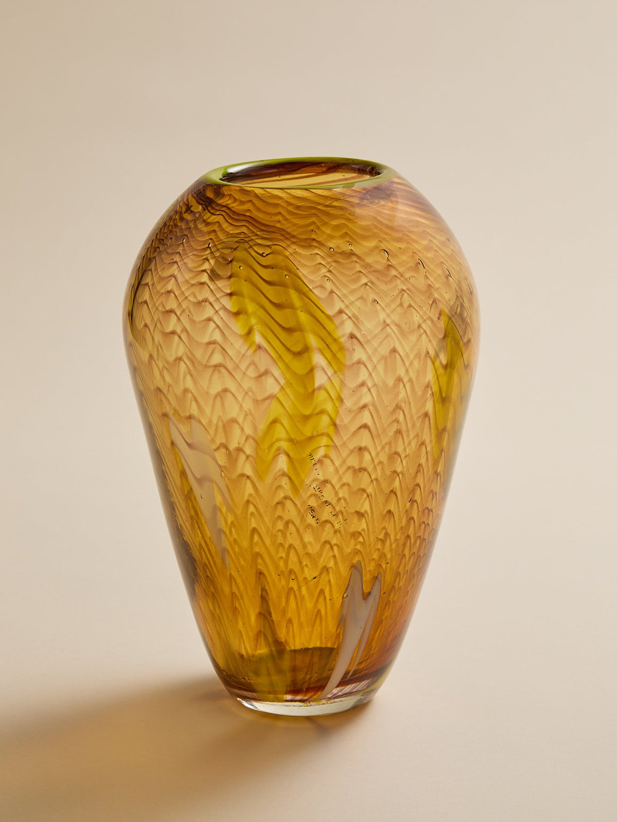 The Vintage Art Glass Vase with Green and Yellow HuesVasesMiscellanea, etc.