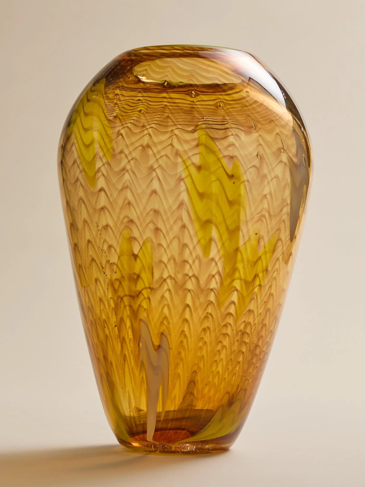 The Vintage Art Glass Vase with Green and Yellow HuesVasesMiscellanea, etc.