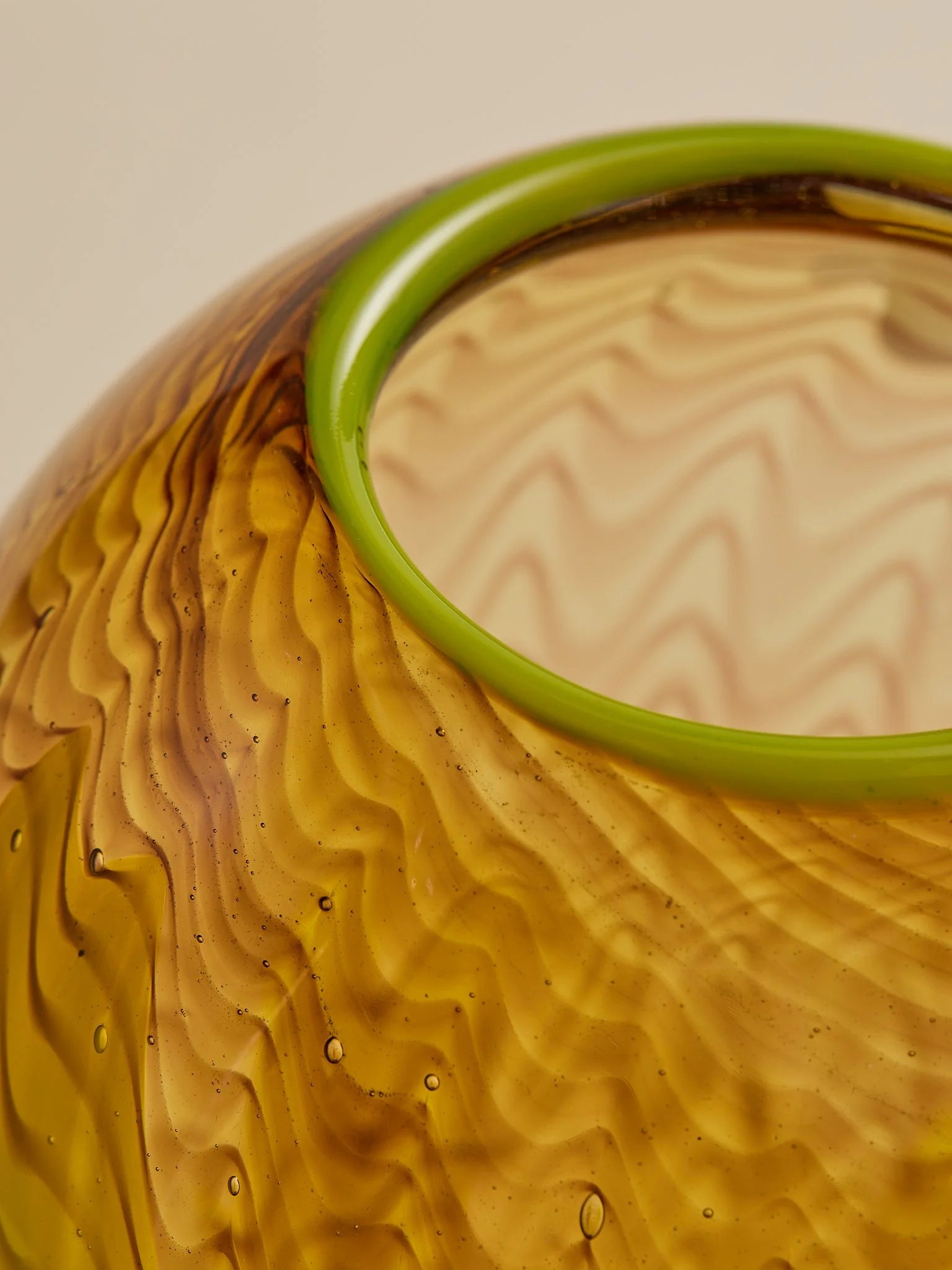 The Vintage Art Glass Vase with Green and Yellow HuesVasesMiscellanea, etc.