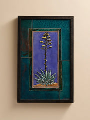 The "American Agave" Glazed Raku Pottery PlaqueArtMiscellanea, etc.