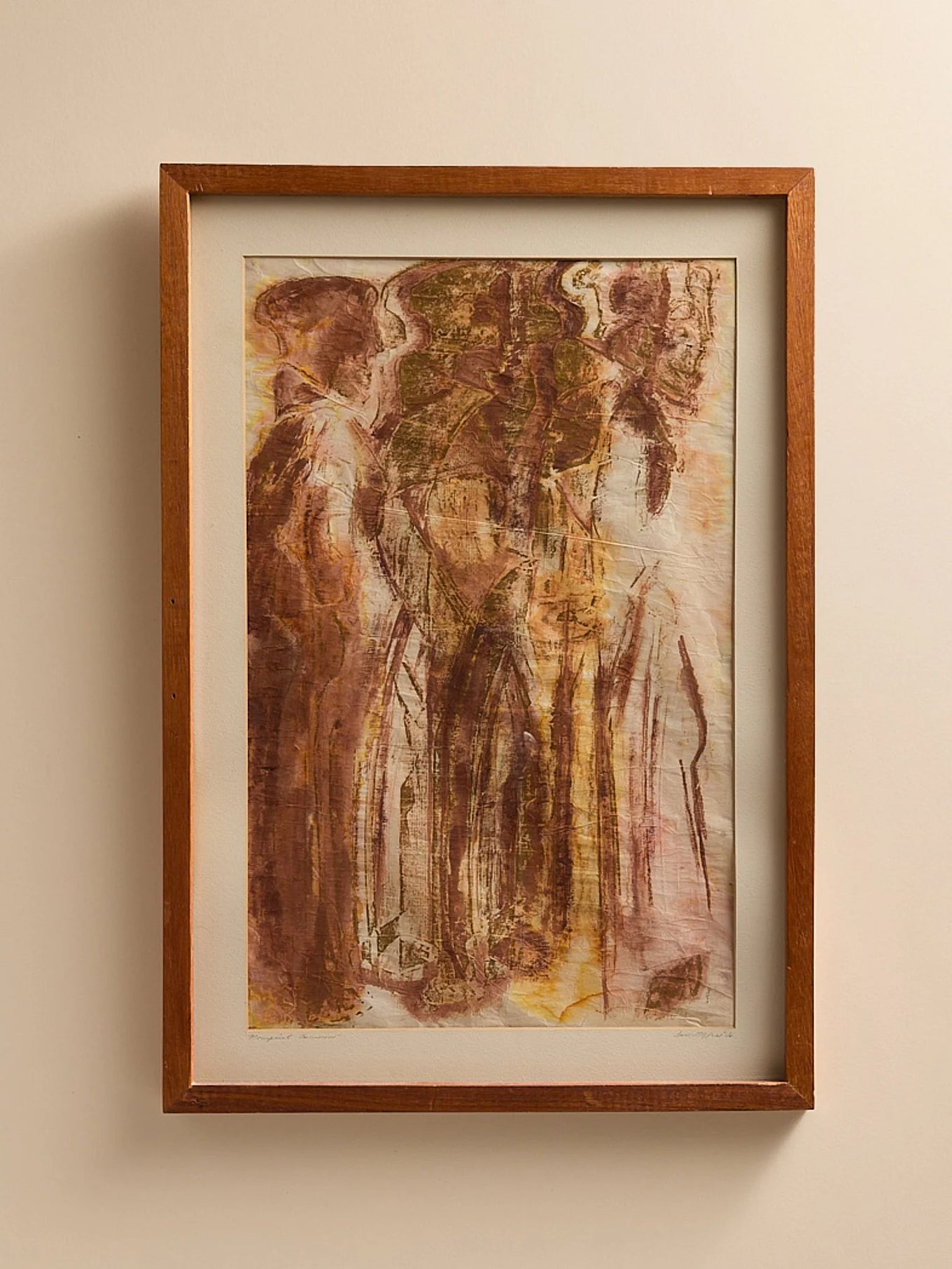 The Vintage Abstract Figural Procession PaintingArtMiscellanea, etc.
