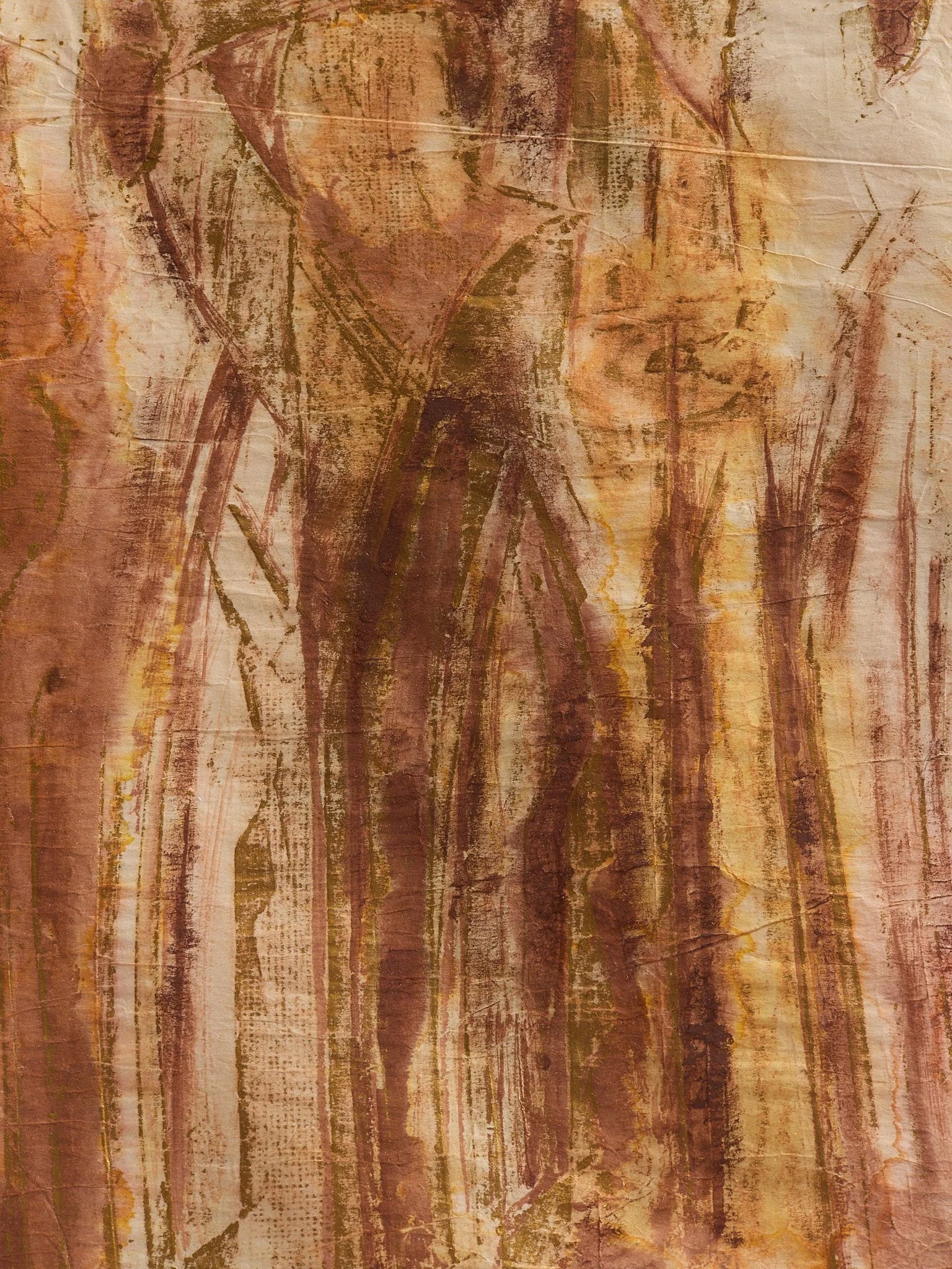 The Vintage Abstract Figural Procession PaintingArtMiscellanea, etc.