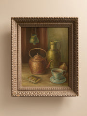 The Vintage Framed Still Life Painting with Copper KettleArtMiscellanea, etc.
