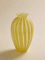 The Vintage Handblown Yellow Stripe Art Glass VaseVasesMiscellanea, etc.