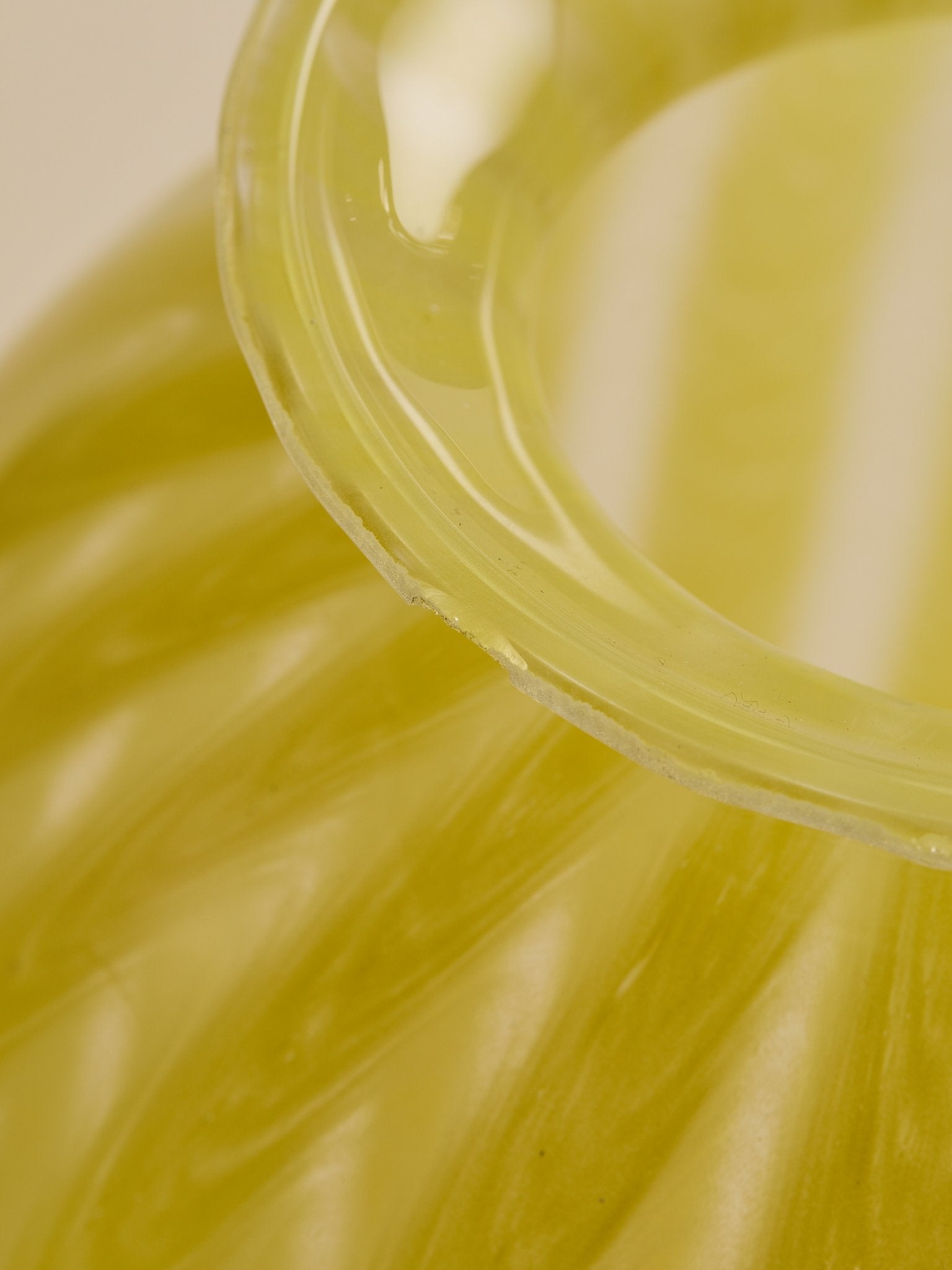 The Vintage Handblown Yellow Stripe Art Glass VaseVasesMiscellanea, etc.
