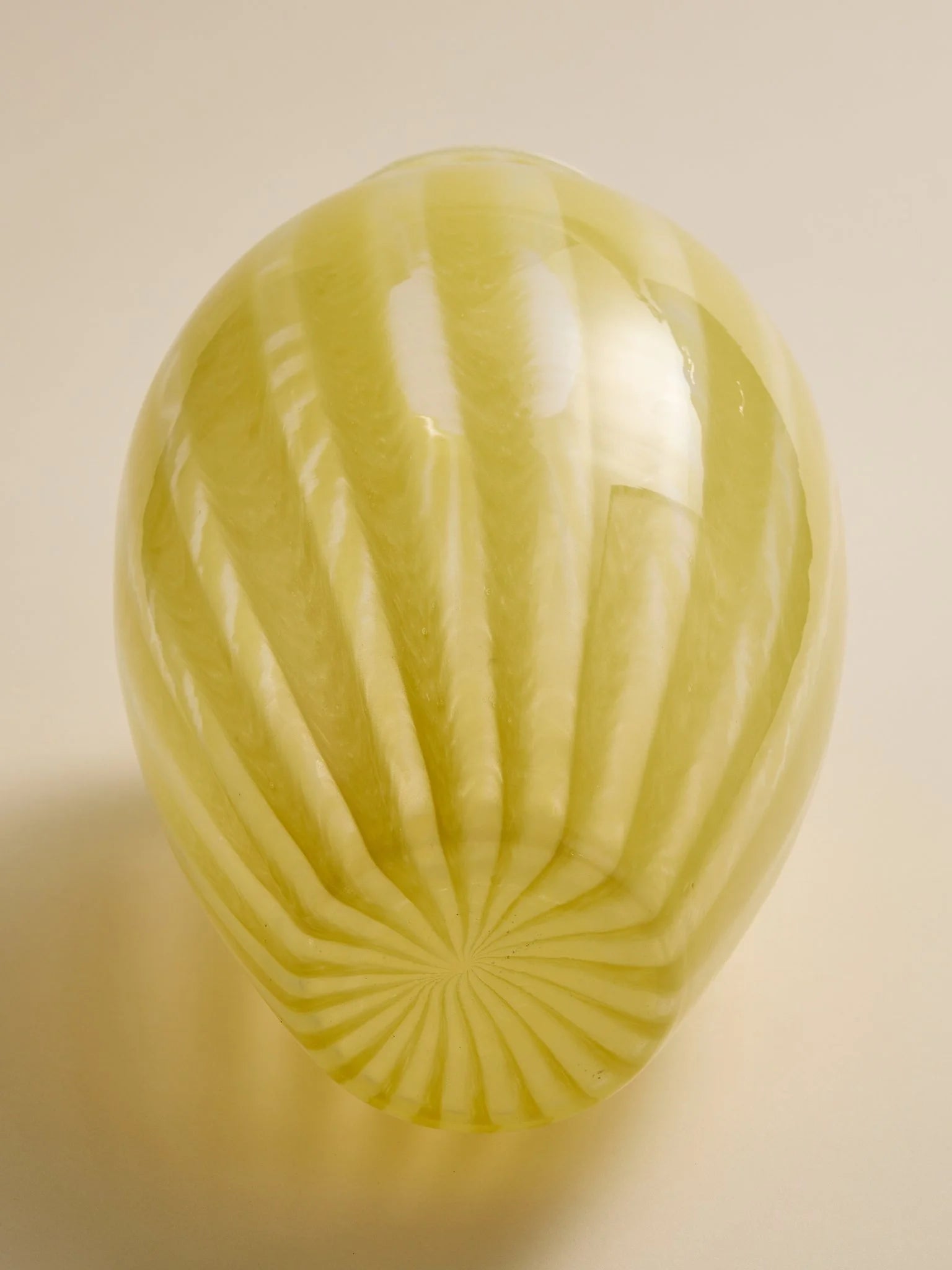 The Vintage Handblown Yellow Stripe Art Glass VaseVasesMiscellanea, etc.