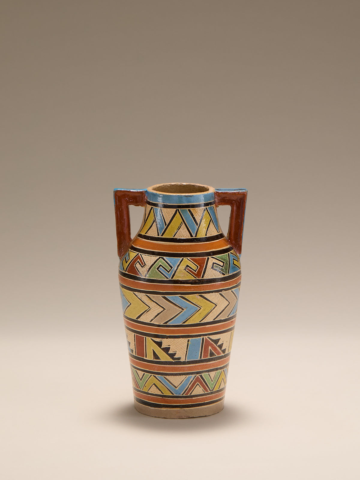 The Vintage Southwestern Colorful Small Vase with HandlesVasesMiscellanea, etc.