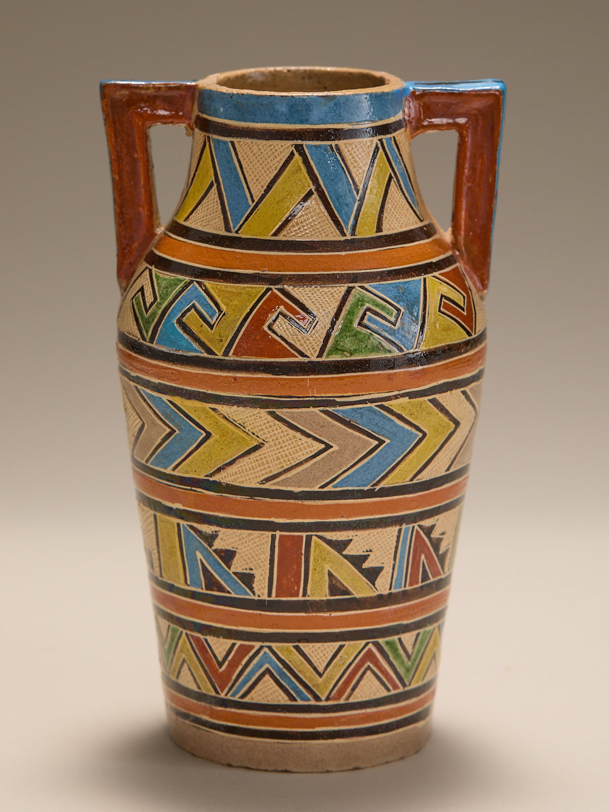The Vintage Southwestern Colorful Small Vase with HandlesVasesMiscellanea, etc.