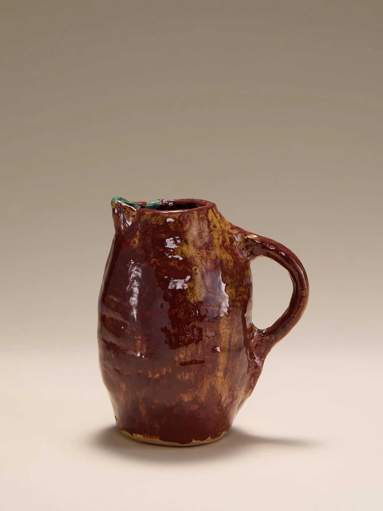 The Vintage Art Ceramic Red Splatter Glaze PitcherVasesMiscellanea, etc.