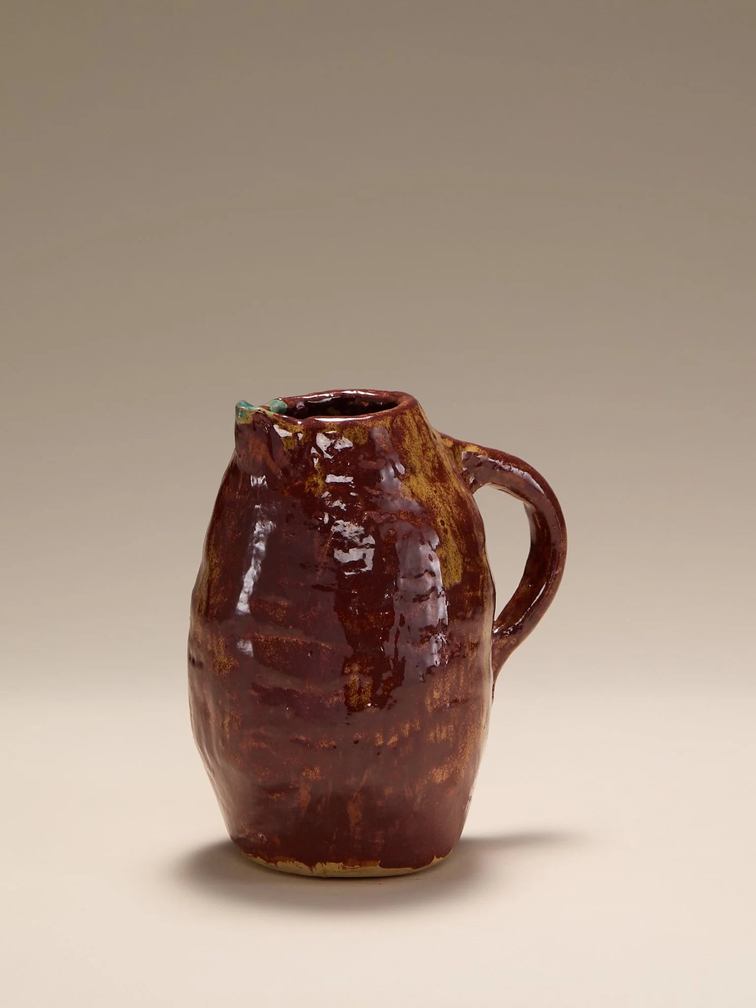 The Vintage Art Ceramic Red Splatter Glaze PitcherVasesMiscellanea, etc.