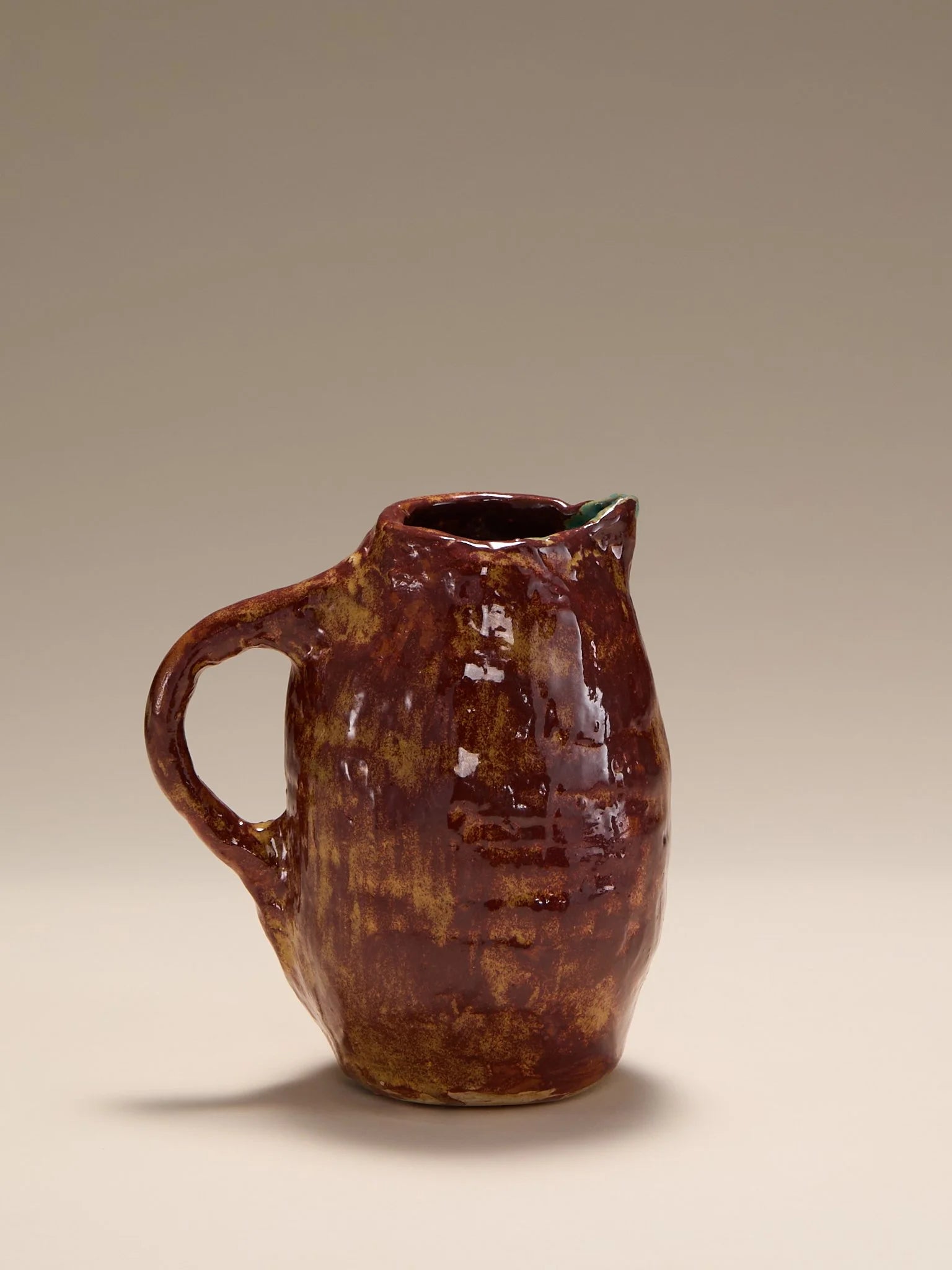 The Vintage Art Ceramic Red Splatter Glaze PitcherVasesMiscellanea, etc.