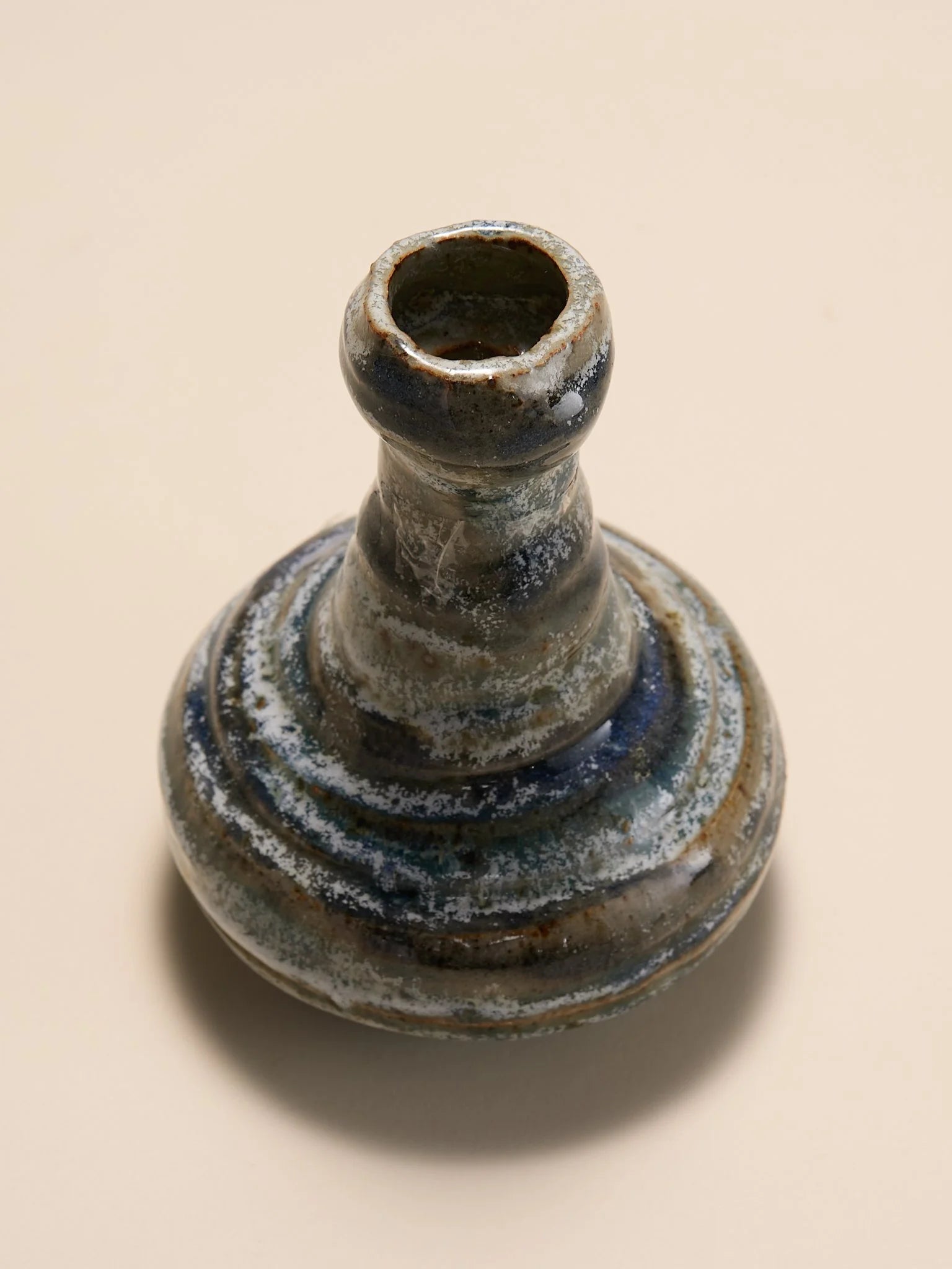 The Vintage Mid-Century Studio Pottery Bud Vase in Atmospheric Ash GlazeVasesMiscellanea, etc.