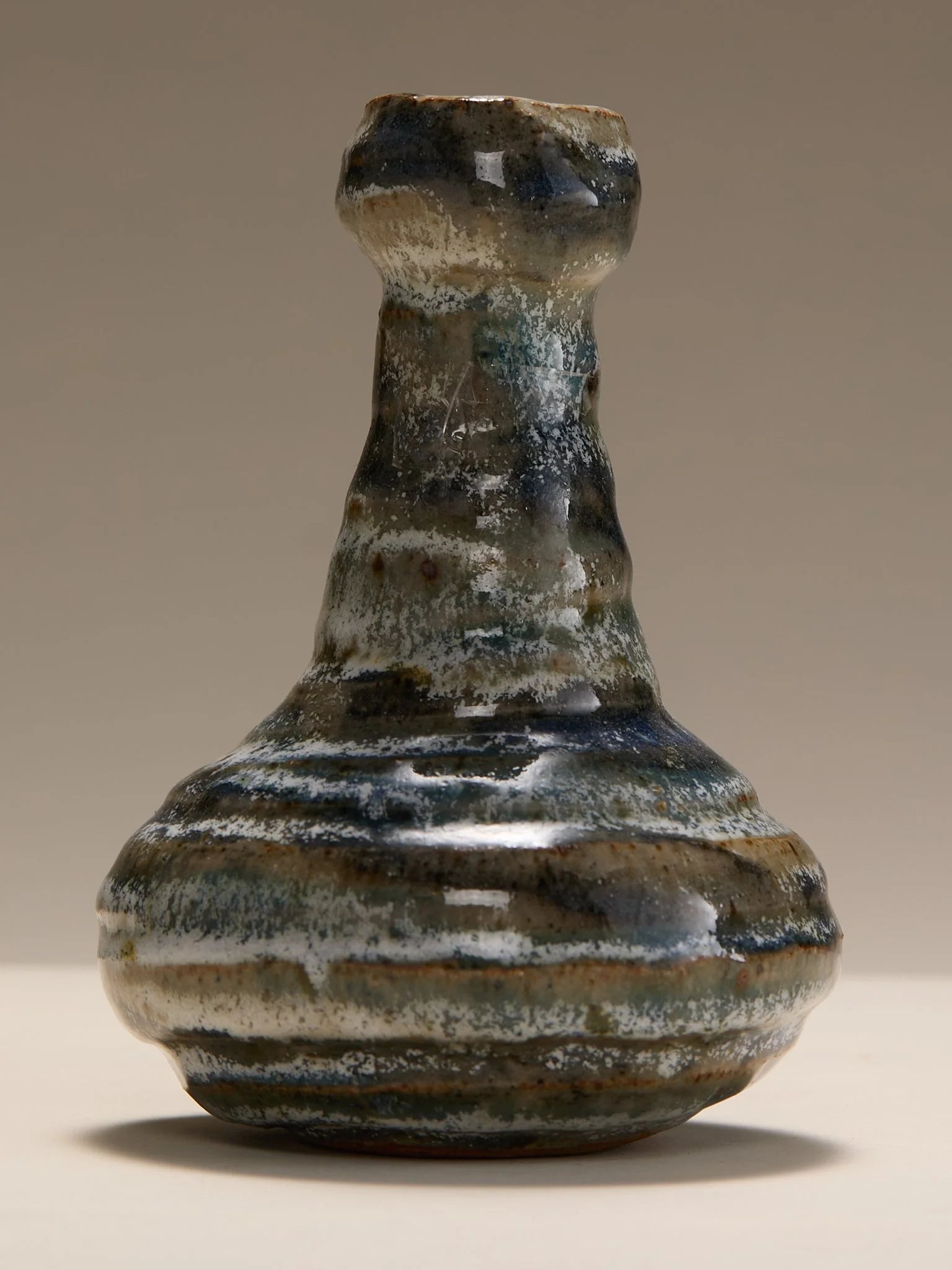 The Vintage Mid-Century Studio Pottery Bud Vase in Atmospheric Ash GlazeVasesMiscellanea, etc.