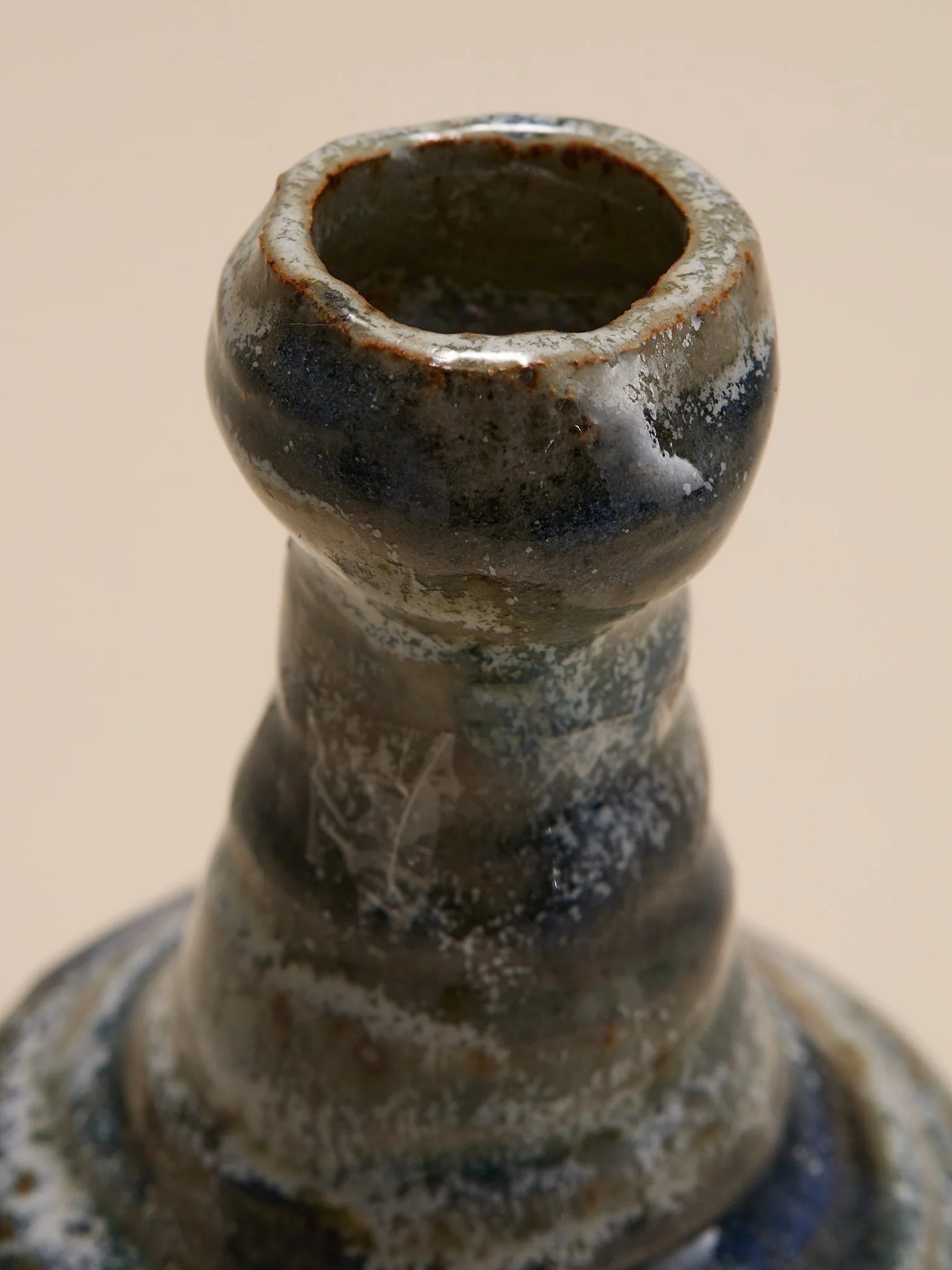 The Vintage Mid-Century Studio Pottery Bud Vase in Atmospheric Ash GlazeVasesMiscellanea, etc.