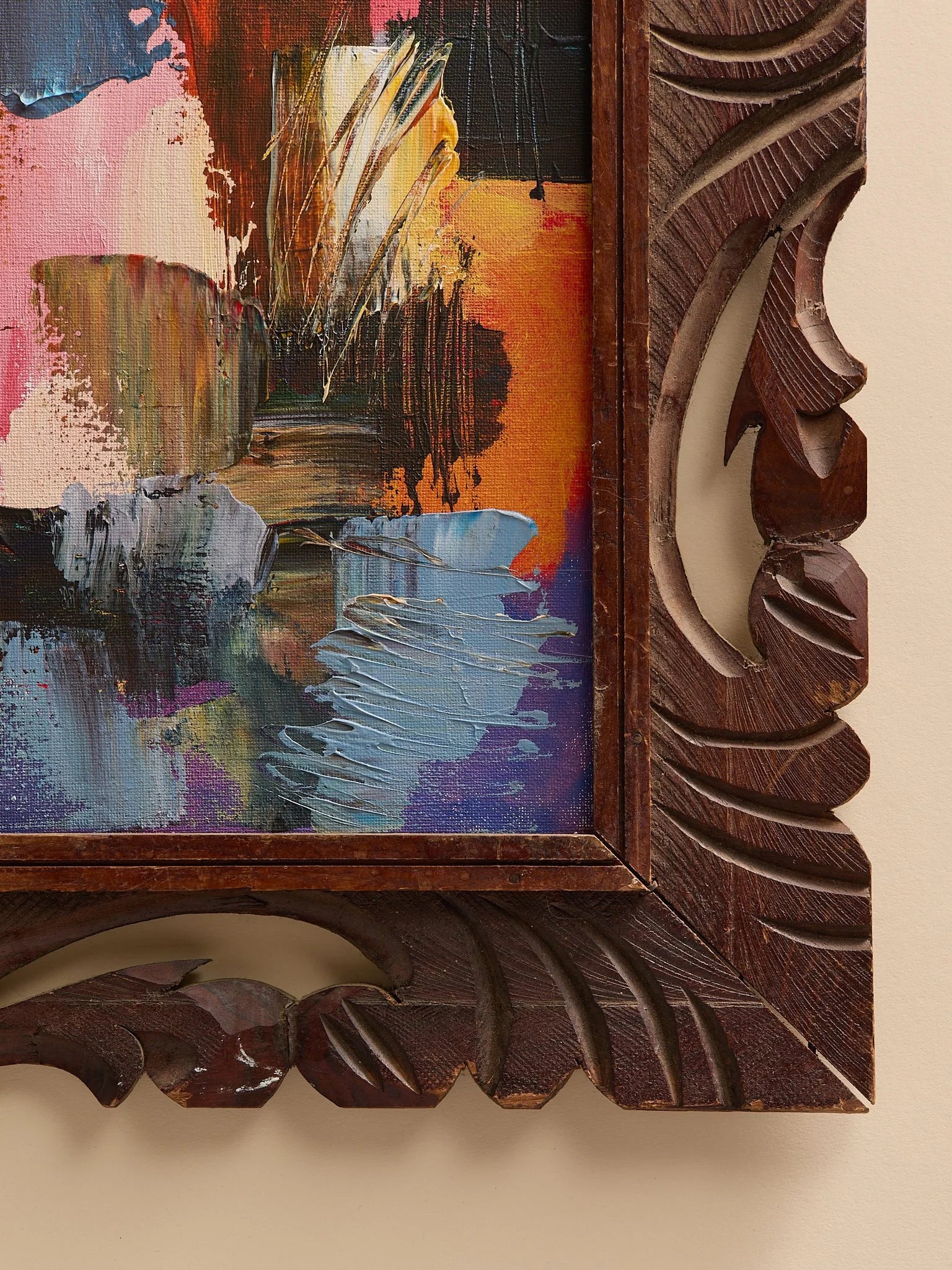 The Vintage Original Leif Janik Painting Acrylic on Canvas, BrightArtMiscellanea, etc.