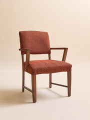 The Vintage Danish-Style Armchair in Rust BoucléSeatingMiscellanea, etc.
