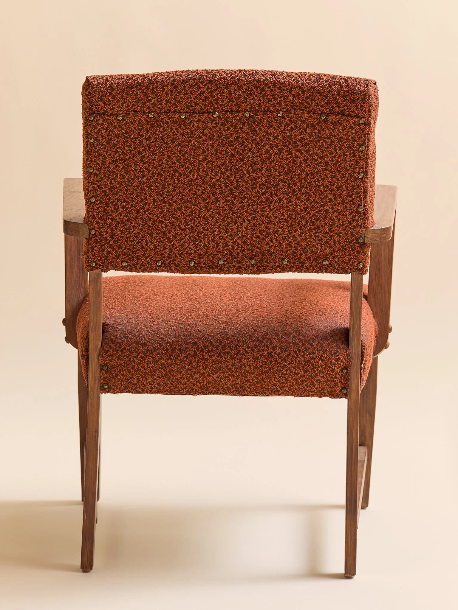 The Vintage Danish-Style Armchair in Rust BoucléSeatingMiscellanea, etc.