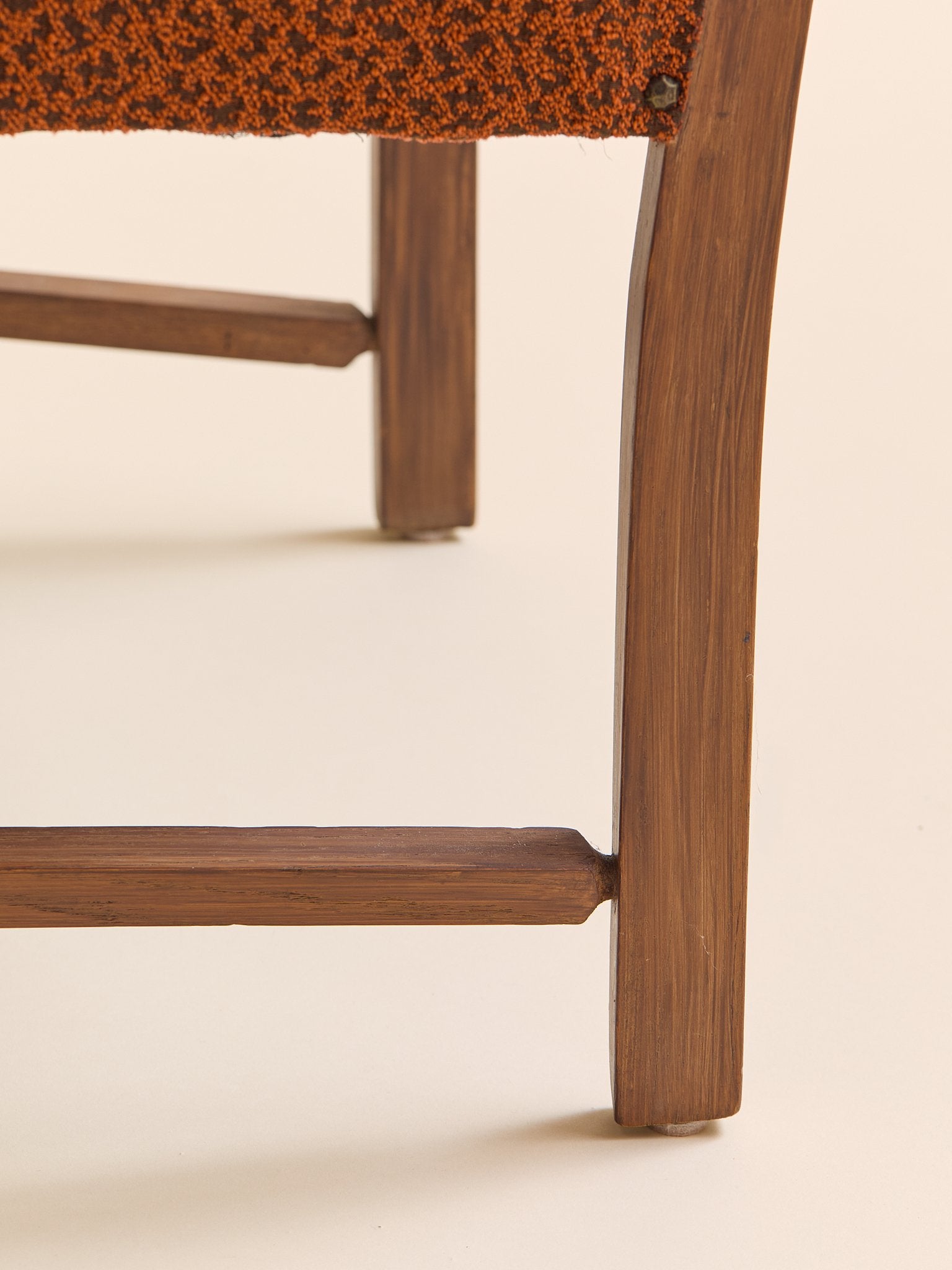 The Vintage Danish-Style Armchair in Rust BoucléSeatingMiscellanea, etc.