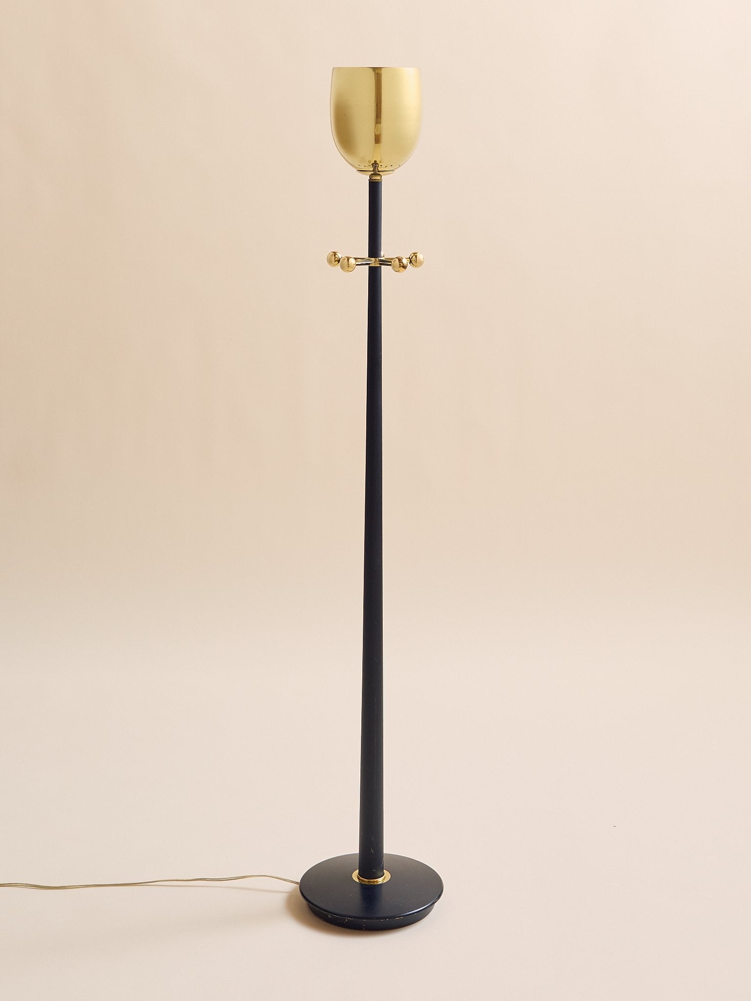 The Vintage MCM Brass & Black Floor LampFloor LampsMiscellanea, etc.