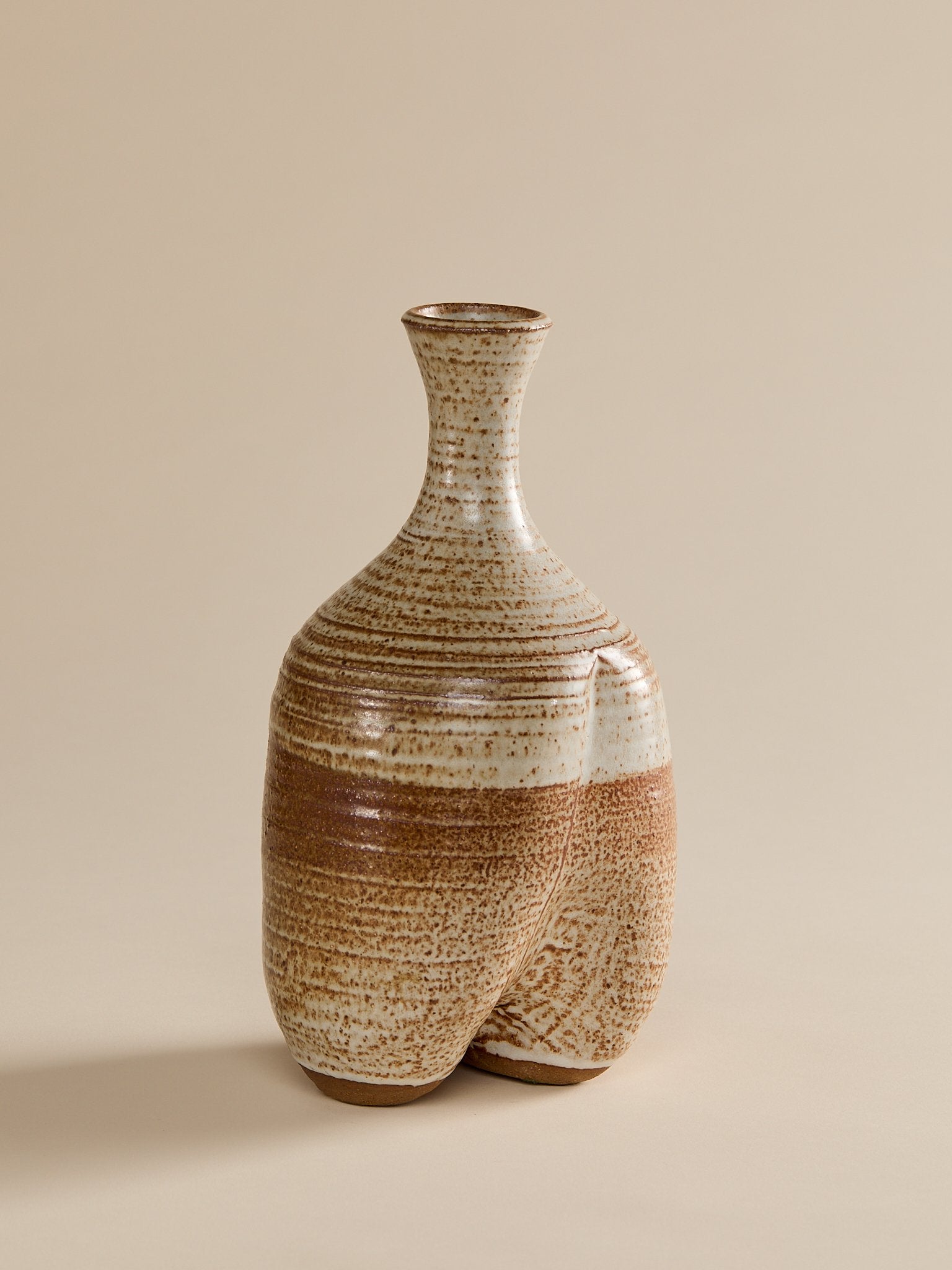 The Vintage Hand Made Ceramic Double Footed VaseVasesMiscellanea, etc.