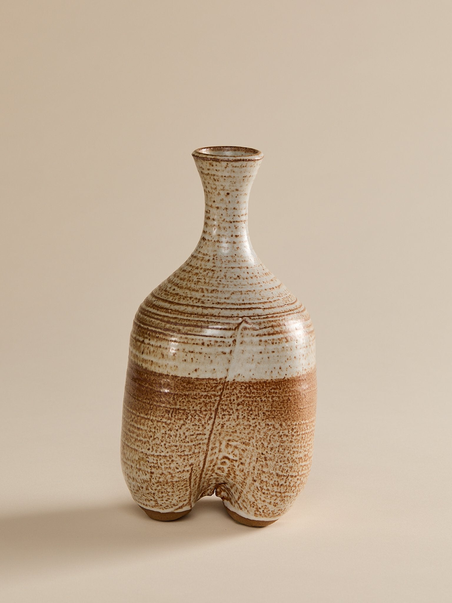 The Vintage Hand Made Ceramic Double Footed VaseVasesMiscellanea, etc.
