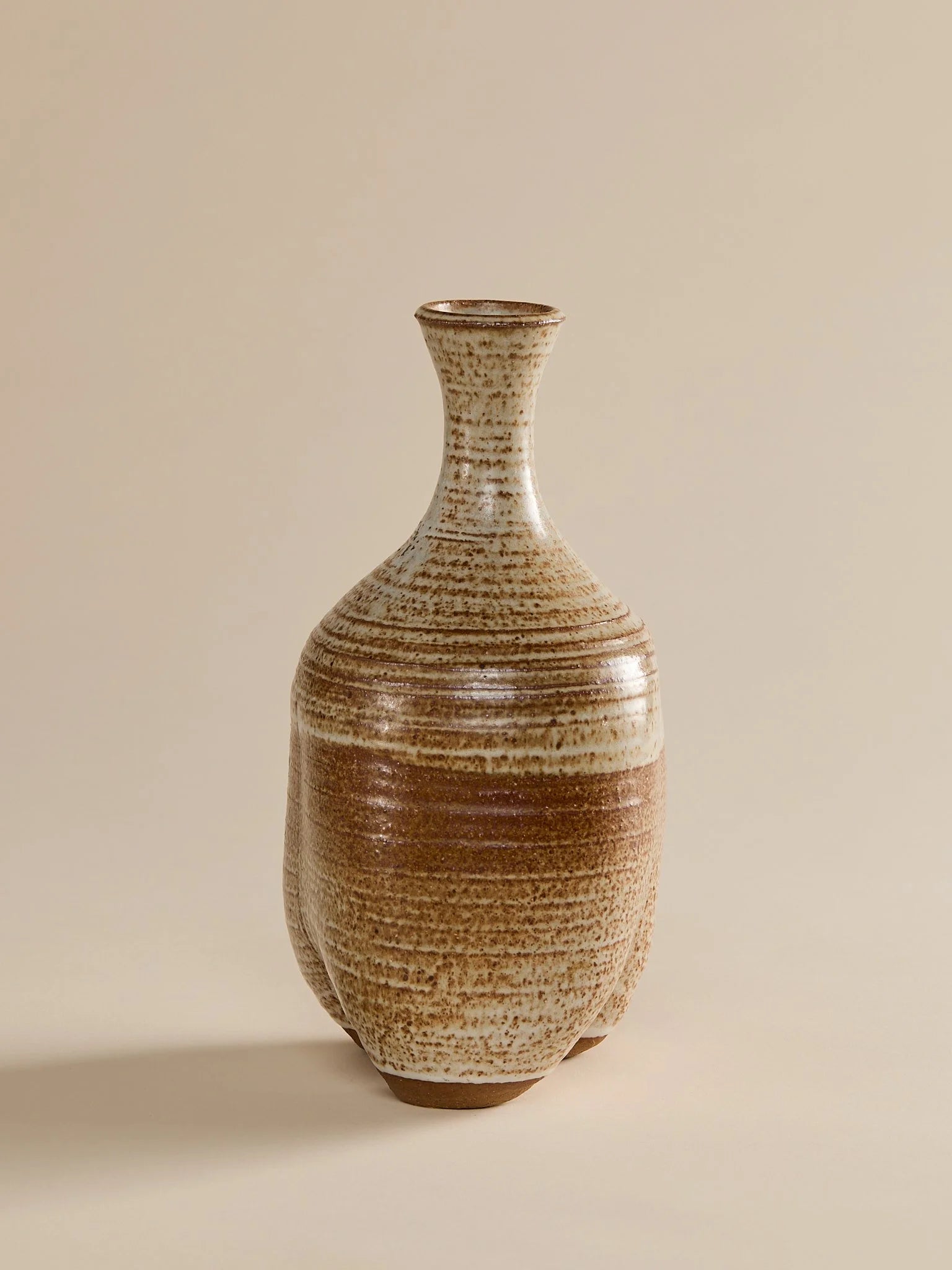 The Vintage Hand Made Ceramic Double Footed VaseVasesMiscellanea, etc.