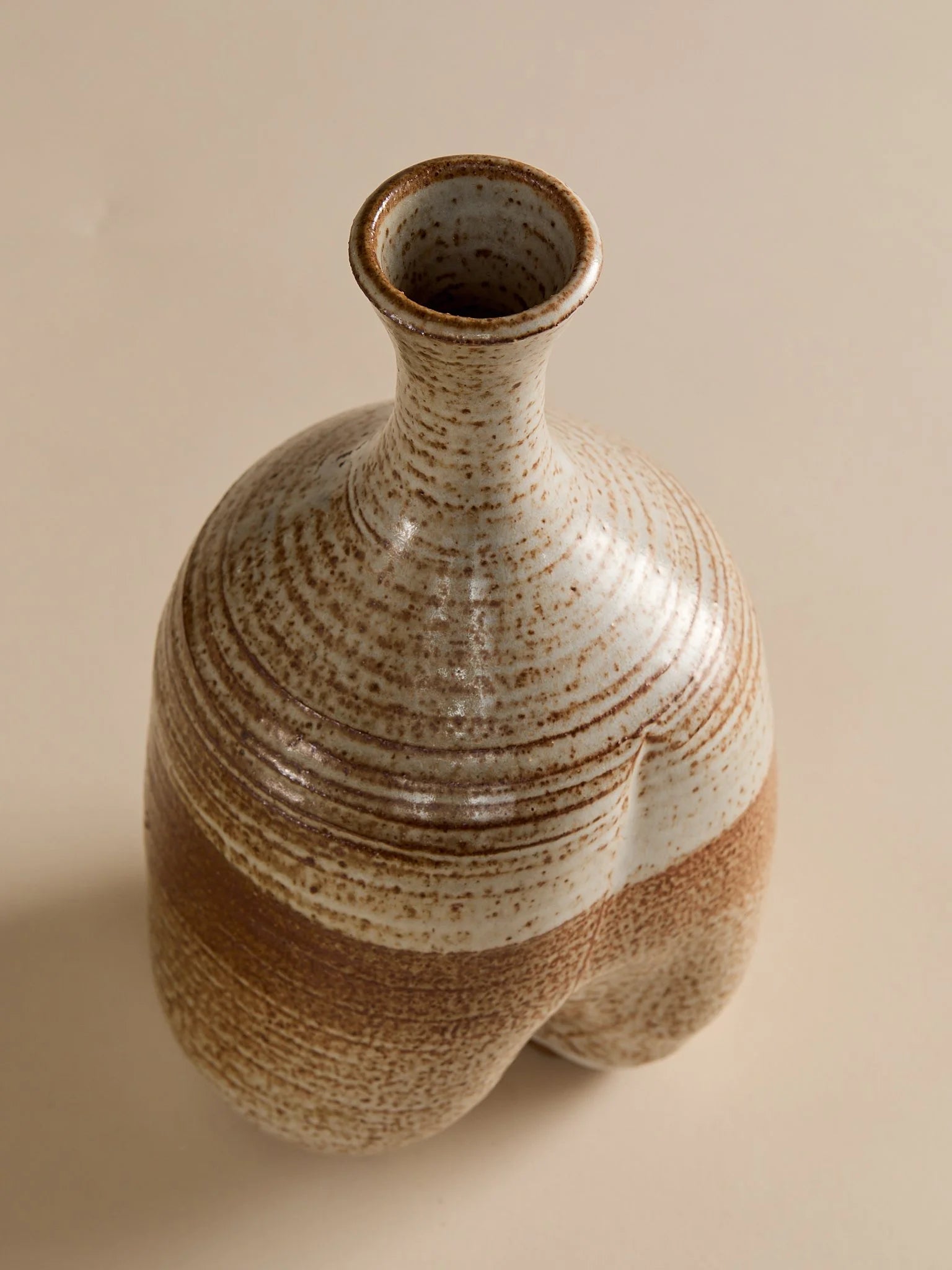 The Vintage Hand Made Ceramic Double Footed VaseVasesMiscellanea, etc.