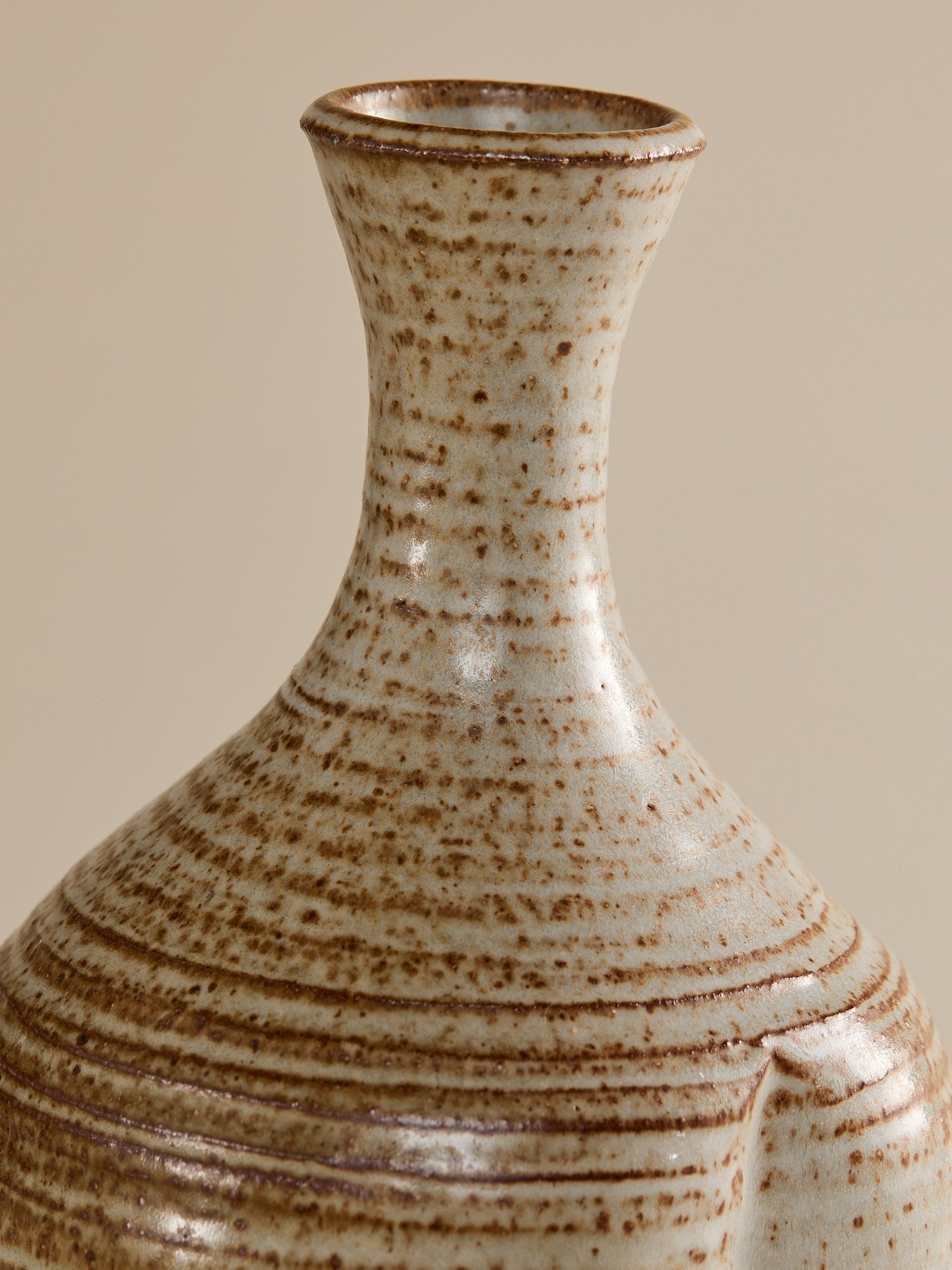 The Vintage Hand Made Ceramic Double Footed VaseVasesMiscellanea, etc.