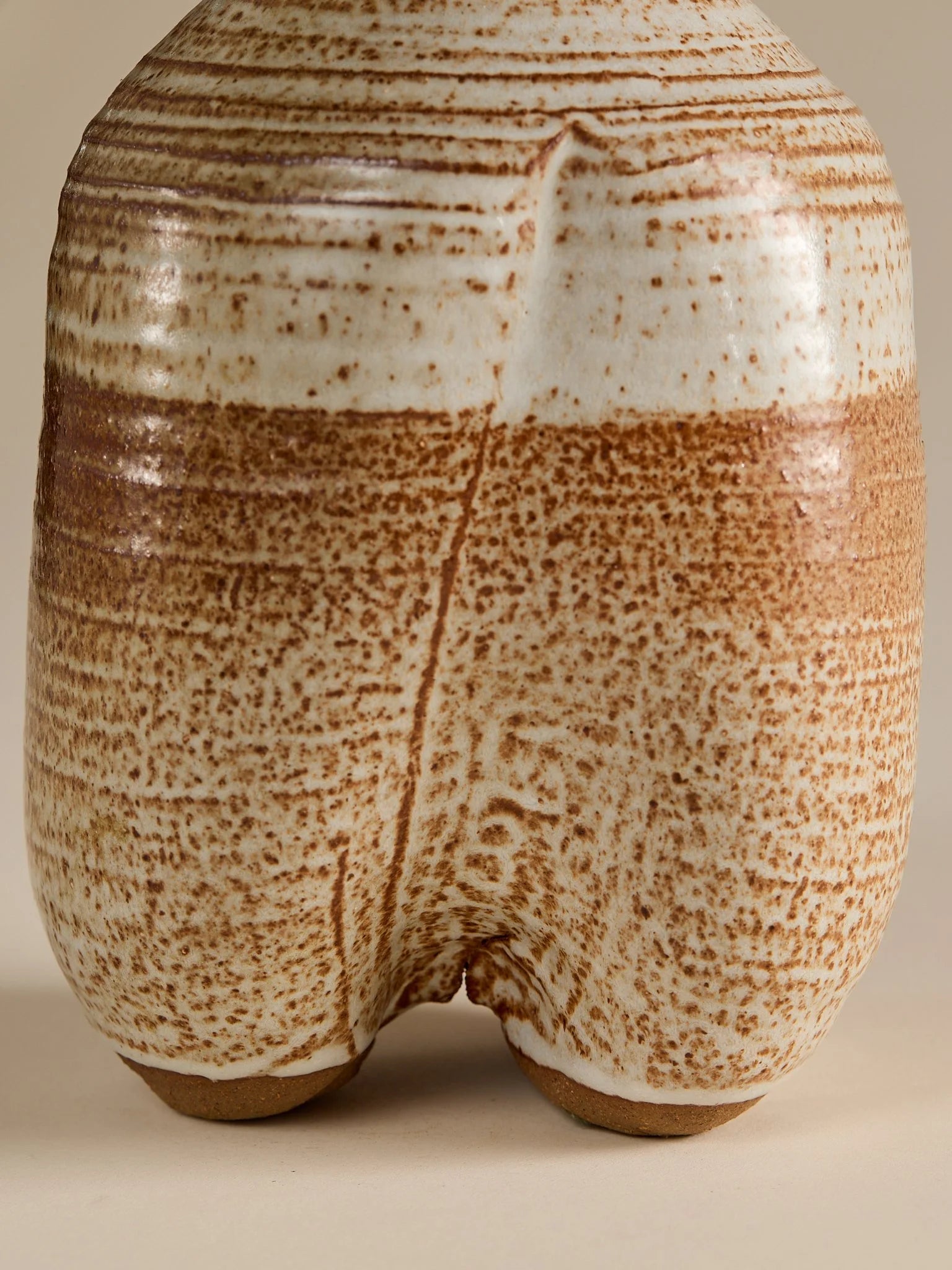 The Vintage Hand Made Ceramic Double Footed VaseVasesMiscellanea, etc.