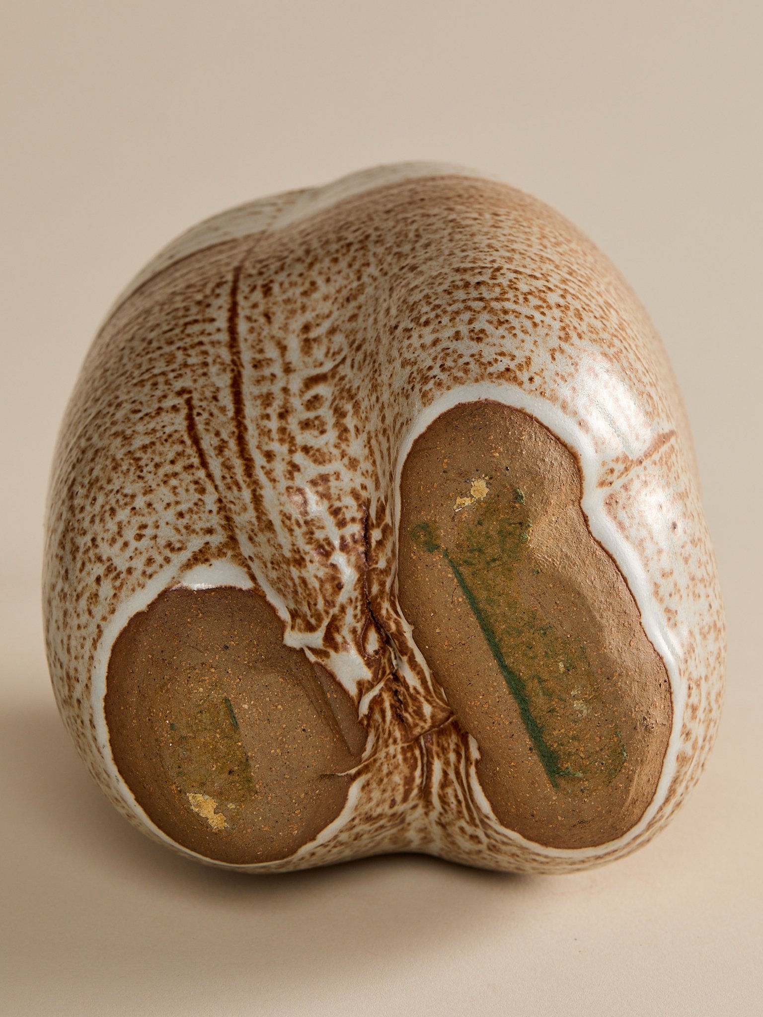 The Vintage Hand Made Ceramic Double Footed VaseVasesMiscellanea, etc.