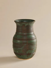 The Vintage Green Hand Made Etched Stripe VaseVasesMiscellanea, etc.