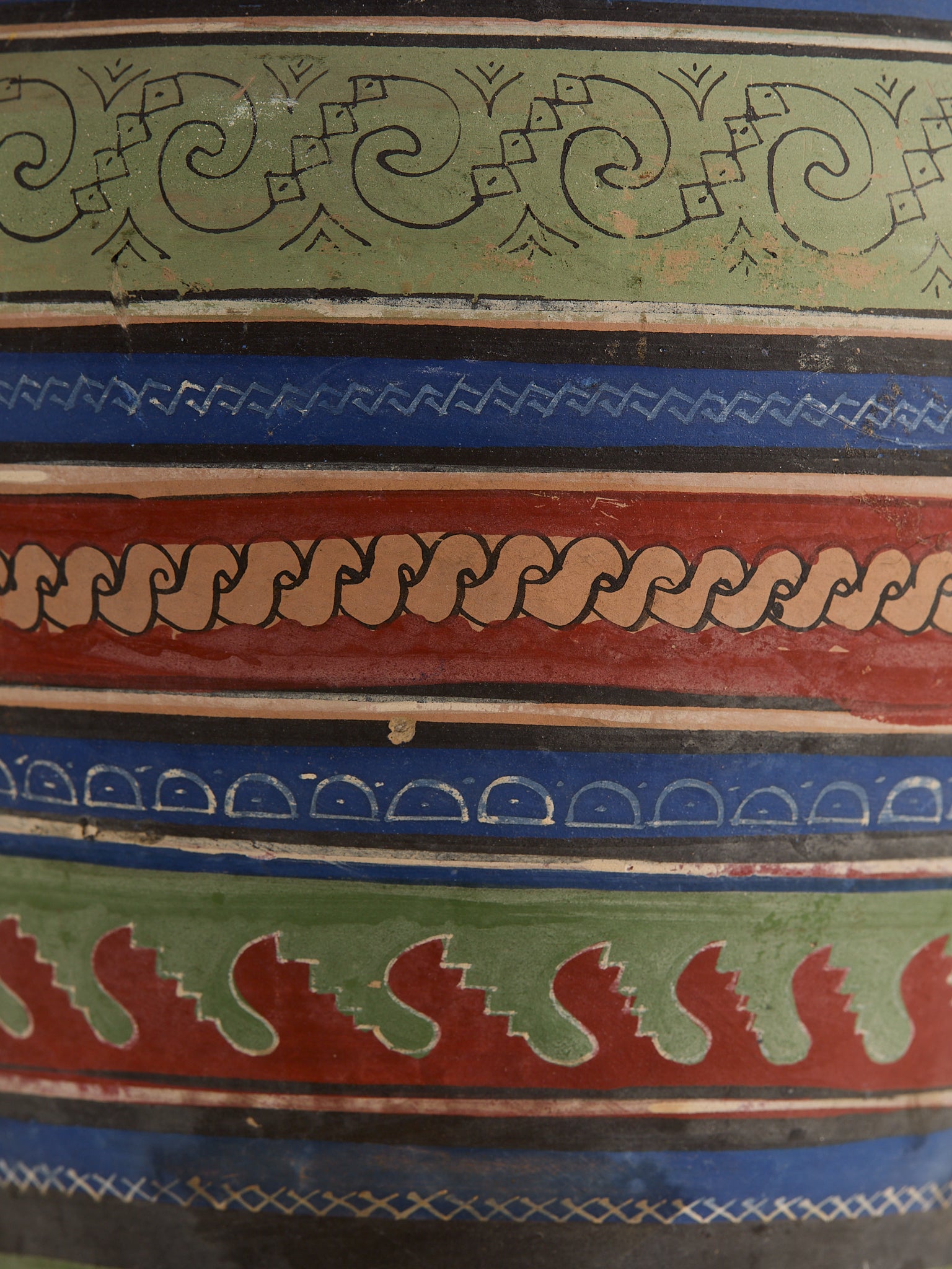 The Vintage Southwestern Hand-Painted Vase in Blue, Green, & RustVasesMiscellanea, etc.