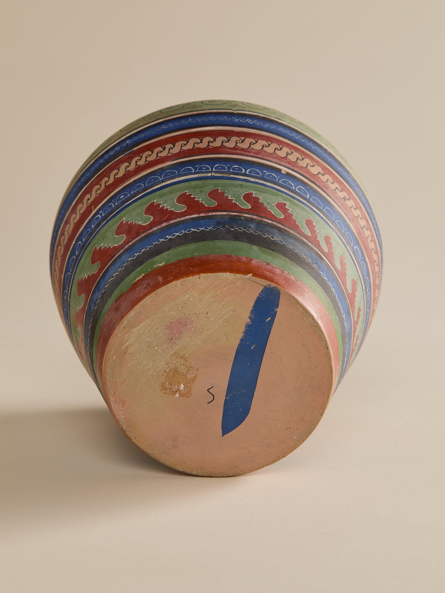 The Vintage Southwestern Hand-Painted Vase in Blue, Green, & RustVasesMiscellanea, etc.
