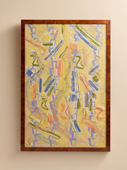 The Vintage Danish Abstract Acrylic Painting, 1993ArtMiscellanea, etc.