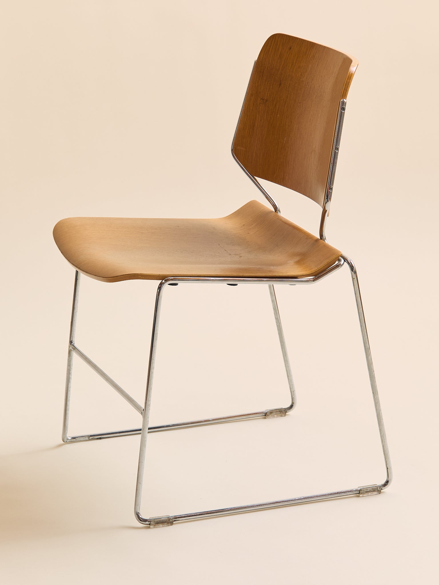 The Vintage Thomas Tolleson for Krueger "Matrix" Plywood Stacking Chair, Late 1960s–1970sSeatingMiscellanea, etc.