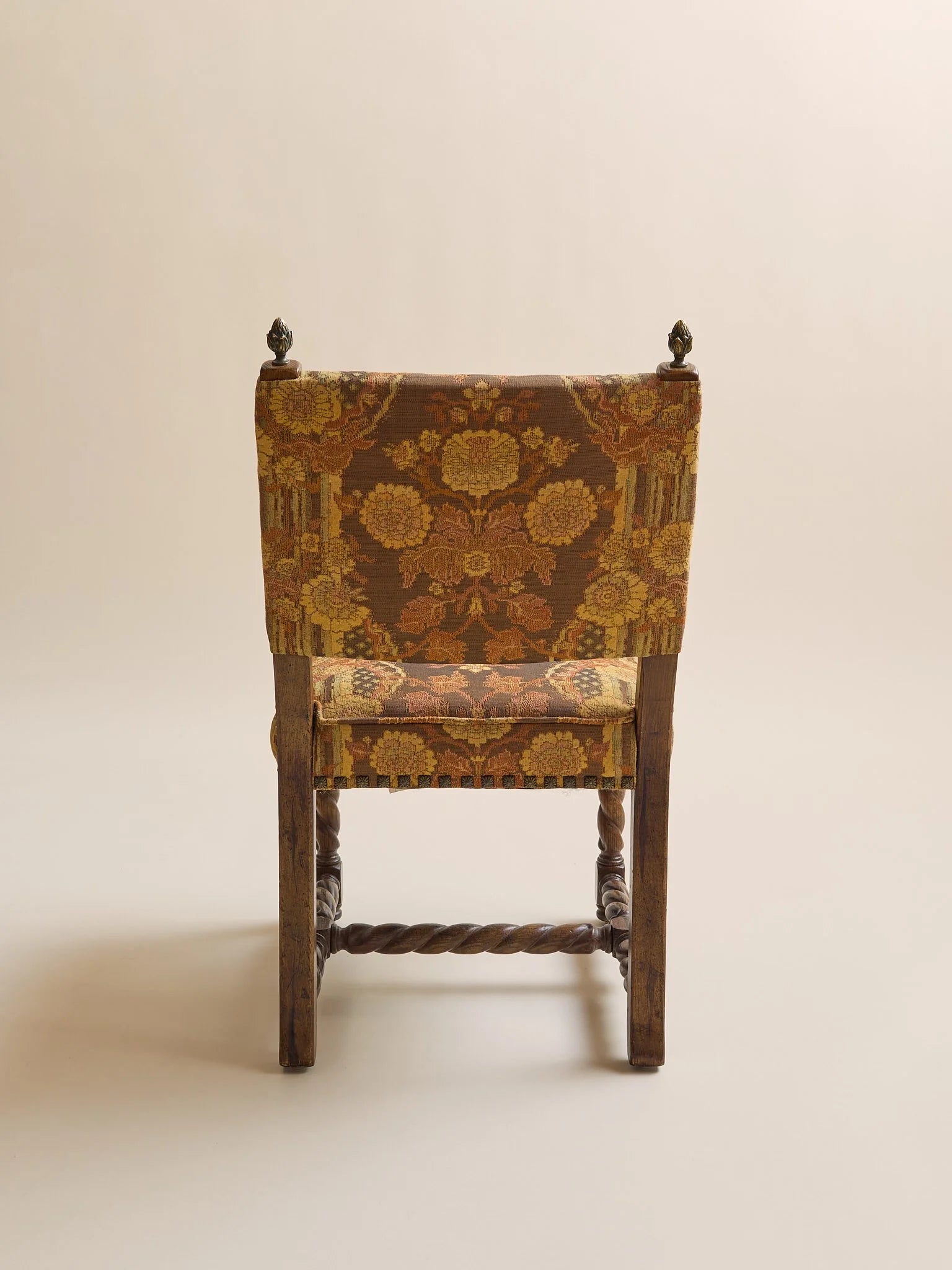 The Vintage 1970s Baroque Revival Tapestry & Carved Wood Dining Chairs, 4 AvailableSeatingMiscellanea, etc.