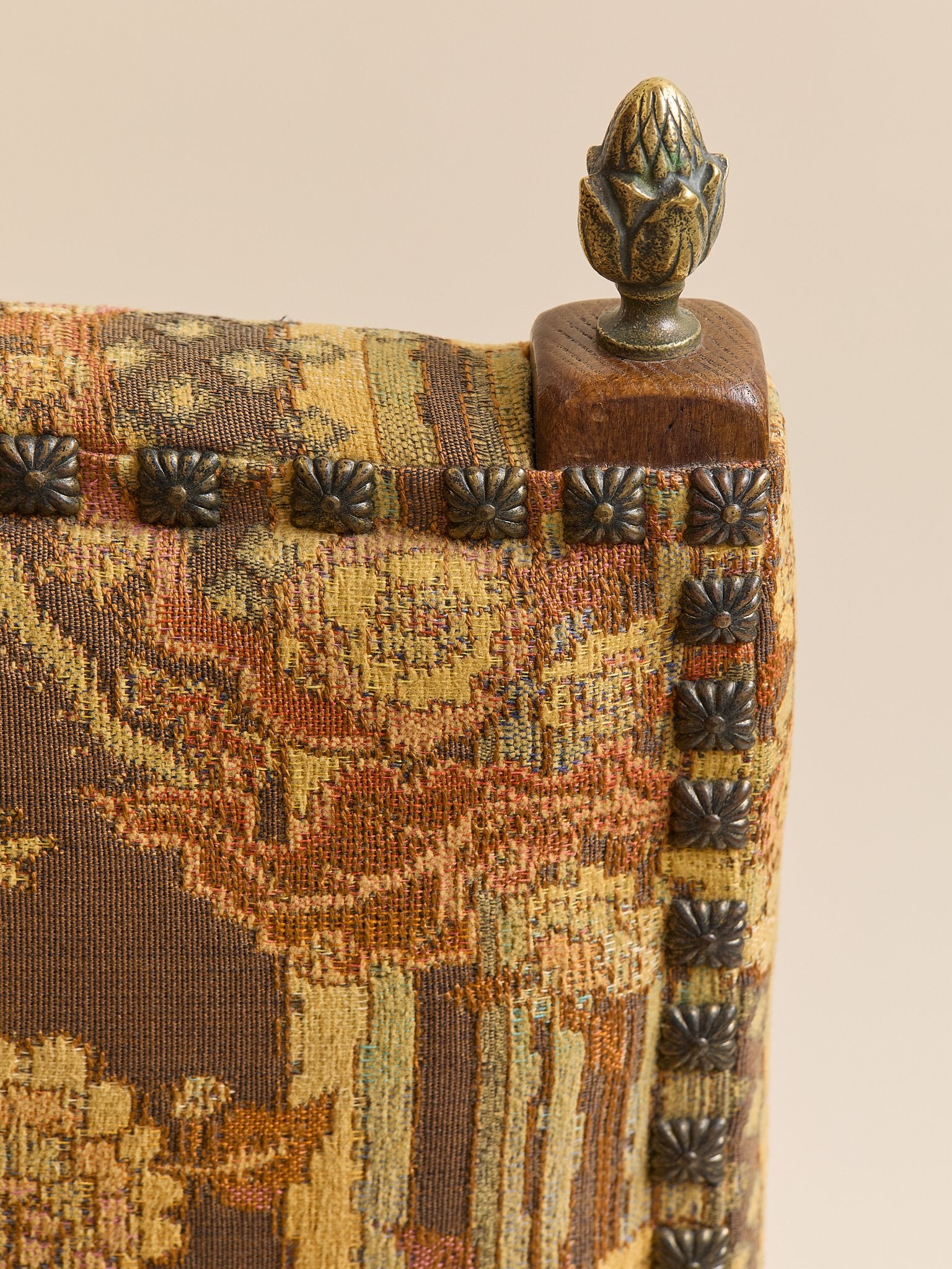 The Vintage 1970s Baroque Revival Tapestry & Carved Wood Dining Chairs, 4 AvailableSeatingMiscellanea, etc.