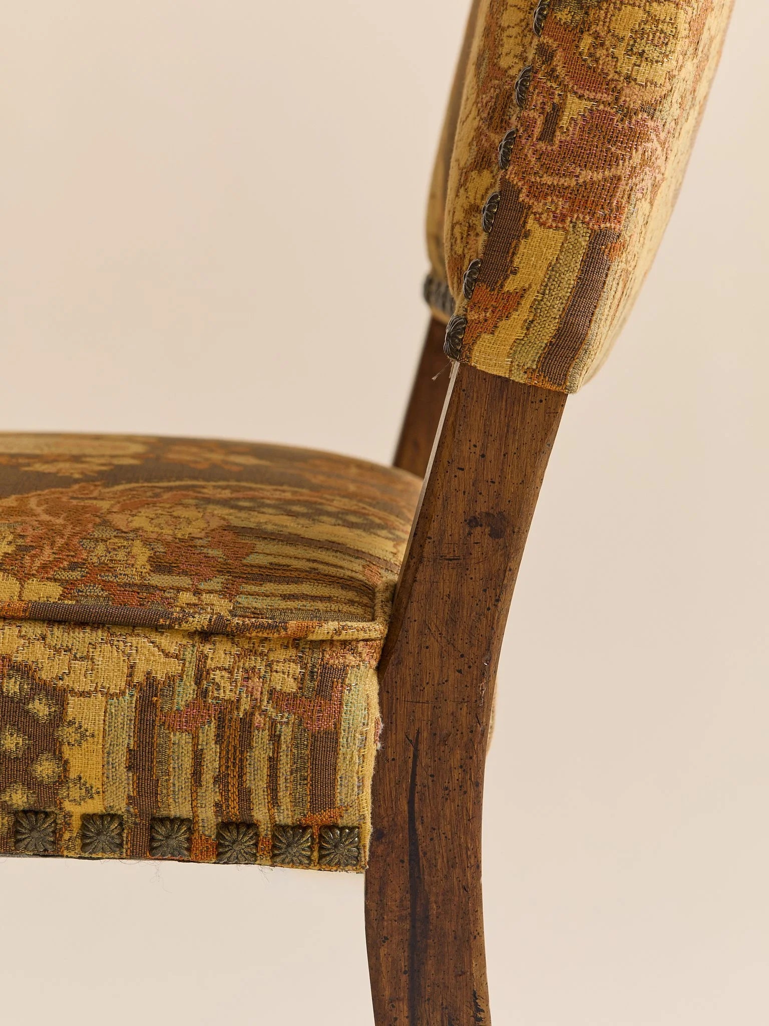The Vintage 1970s Baroque Revival Tapestry & Carved Wood Dining Chairs, 4 AvailableSeatingMiscellanea, etc.