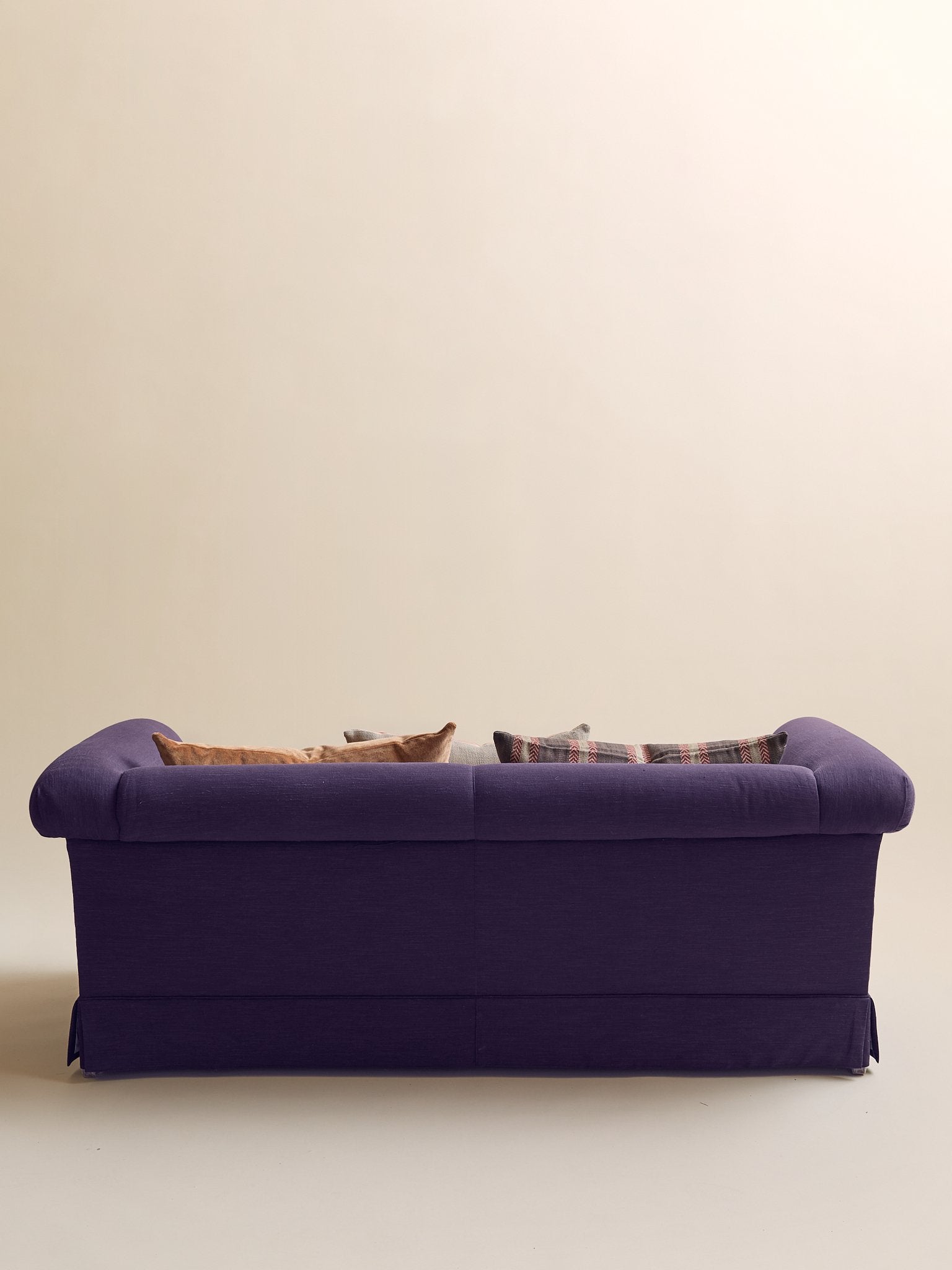The Vintage Deep Plum Linen Down-filled LoveseatSeatingMiscellanea, etc.