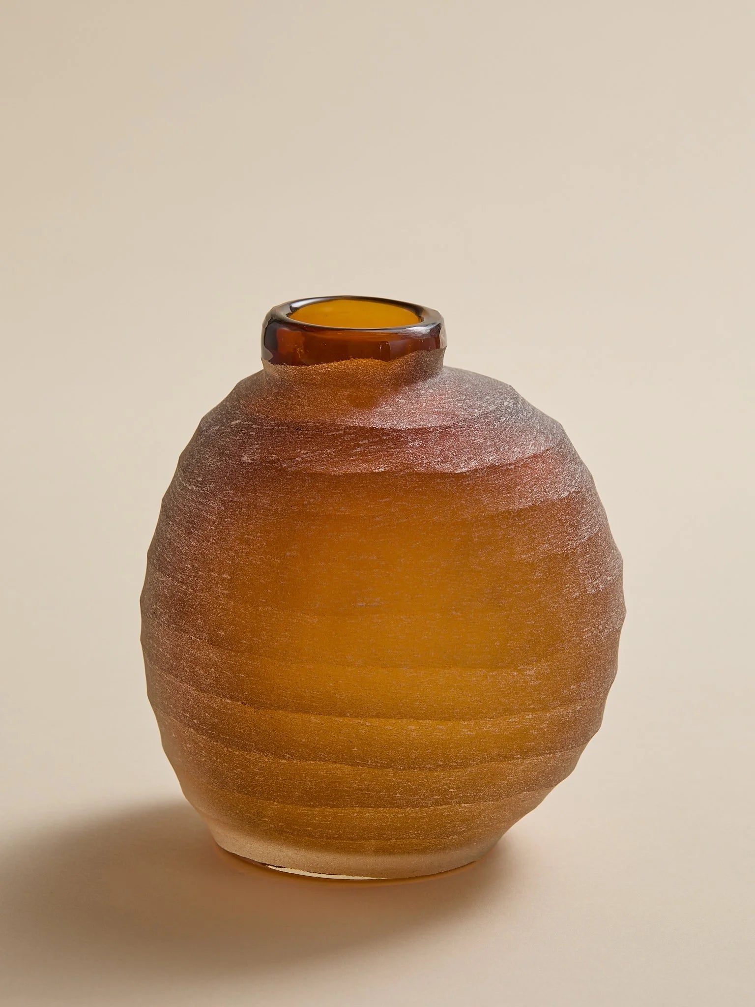 The Vintage Amber Etched Glass VaseVasesMiscellanea, etc.