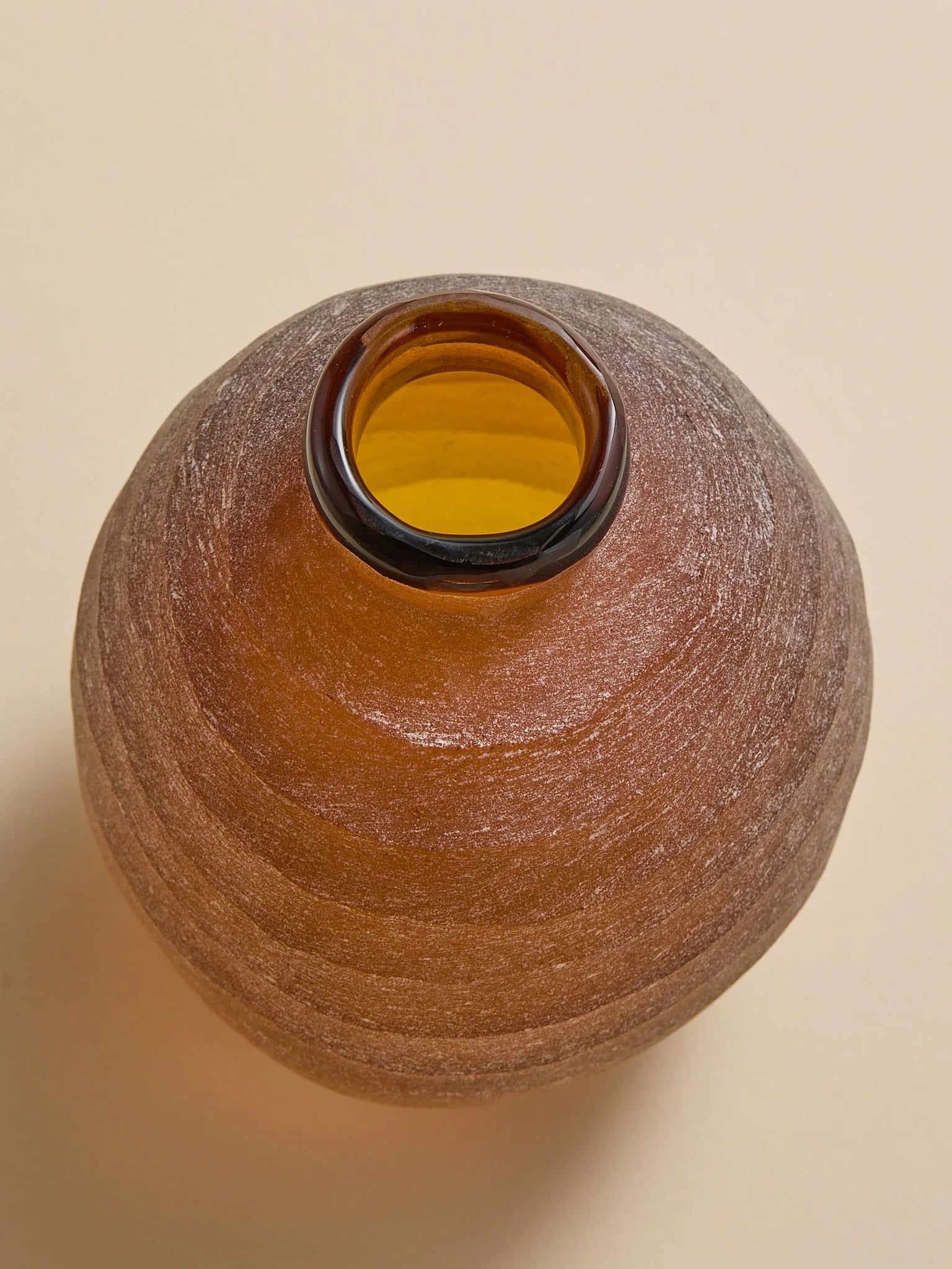 The Vintage Amber Etched Glass VaseVasesMiscellanea, etc.