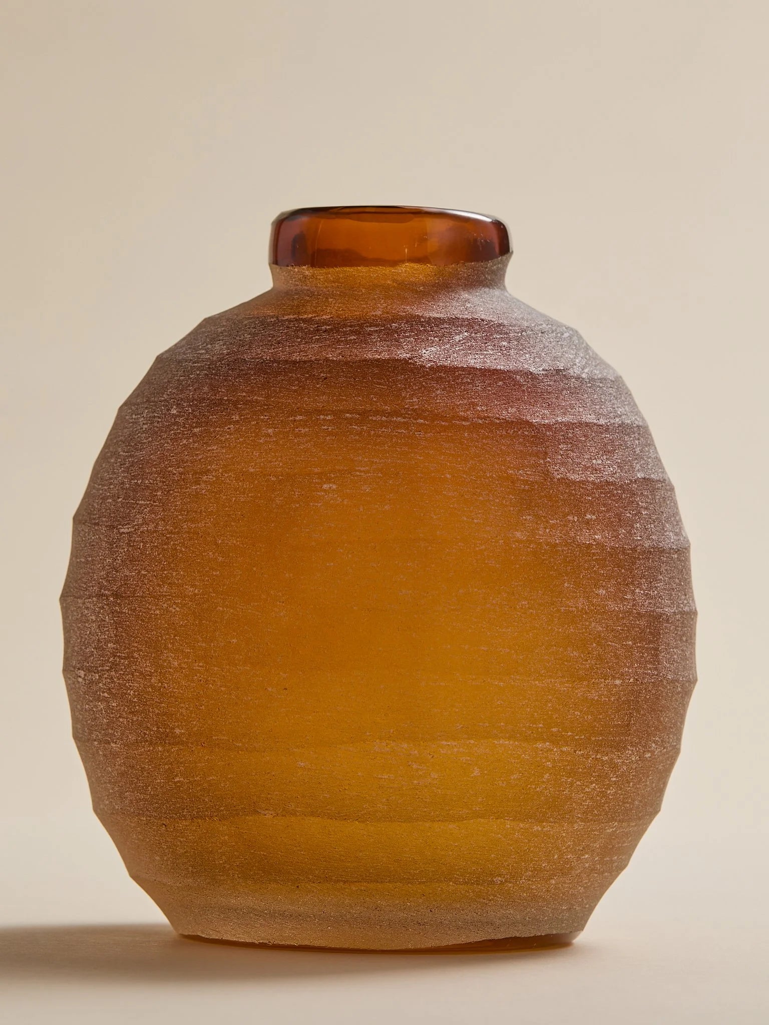 The Vintage Amber Etched Glass VaseVasesMiscellanea, etc.