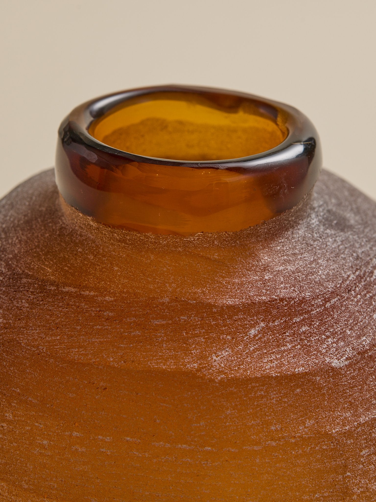 The Vintage Amber Etched Glass VaseVasesMiscellanea, etc.