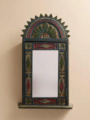 The Vintage Carved, Hand Painted Mirror Wall CabinetArtMiscellanea, etc.