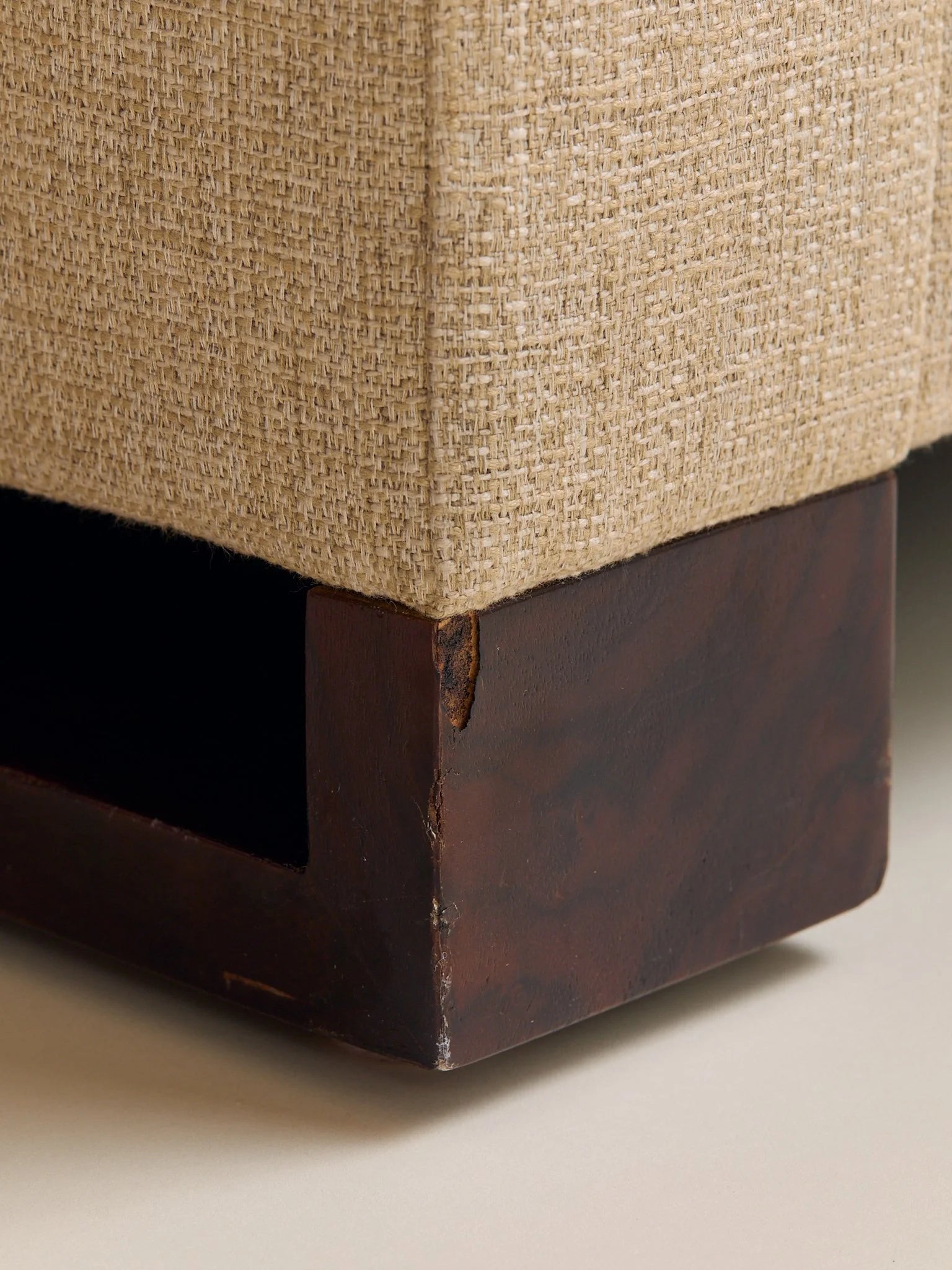 The Vintage Donghia Beige Armchair with Walnut FrameSeatingMiscellanea, etc.